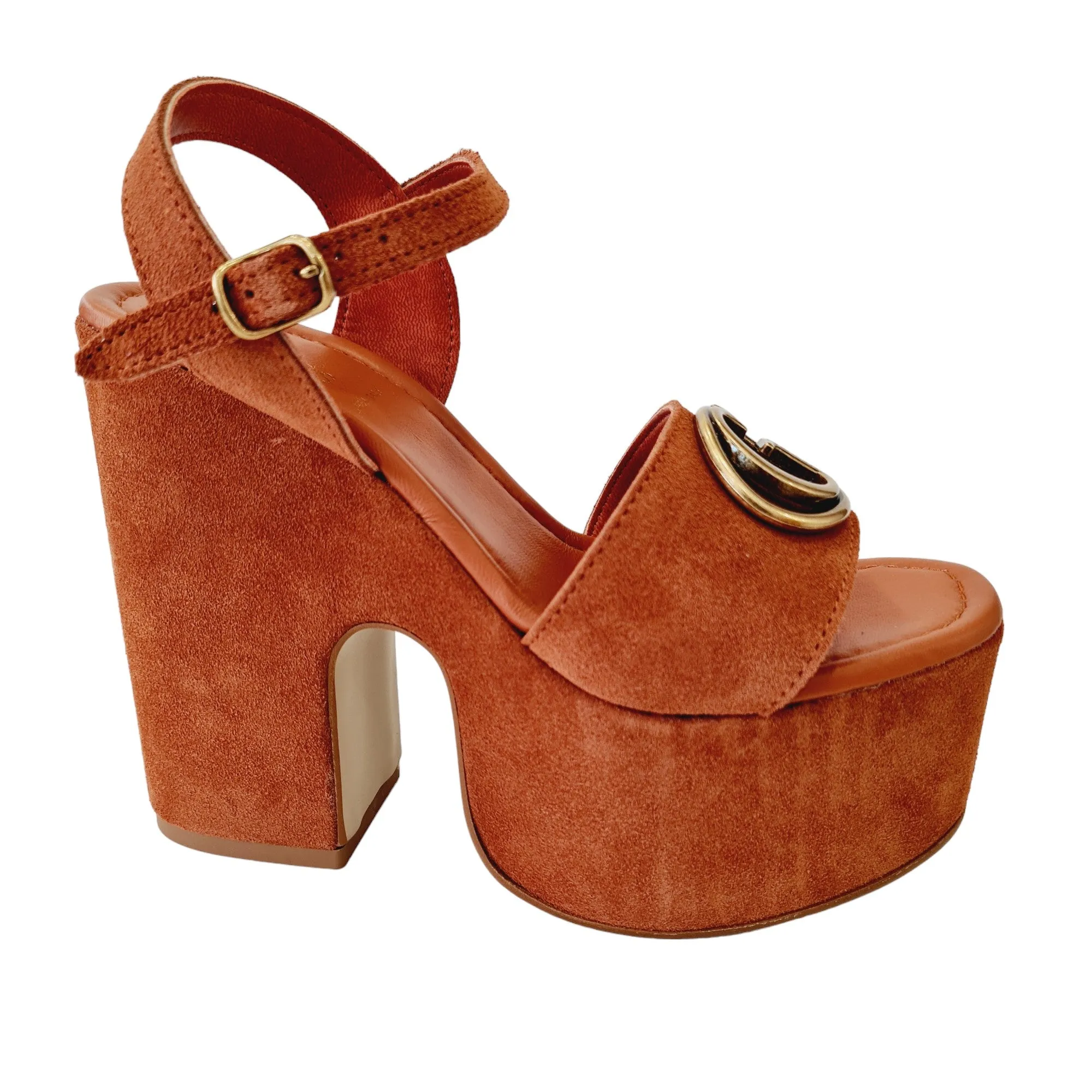 Guess Sandalo Donna Camoscio Terra Rif.G721