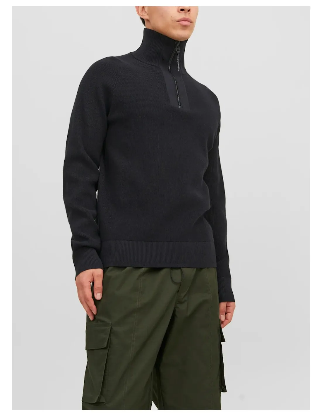 JACK & JONES MAGLIA UOMO,JCOFILO KNIT HALF ZIP SN