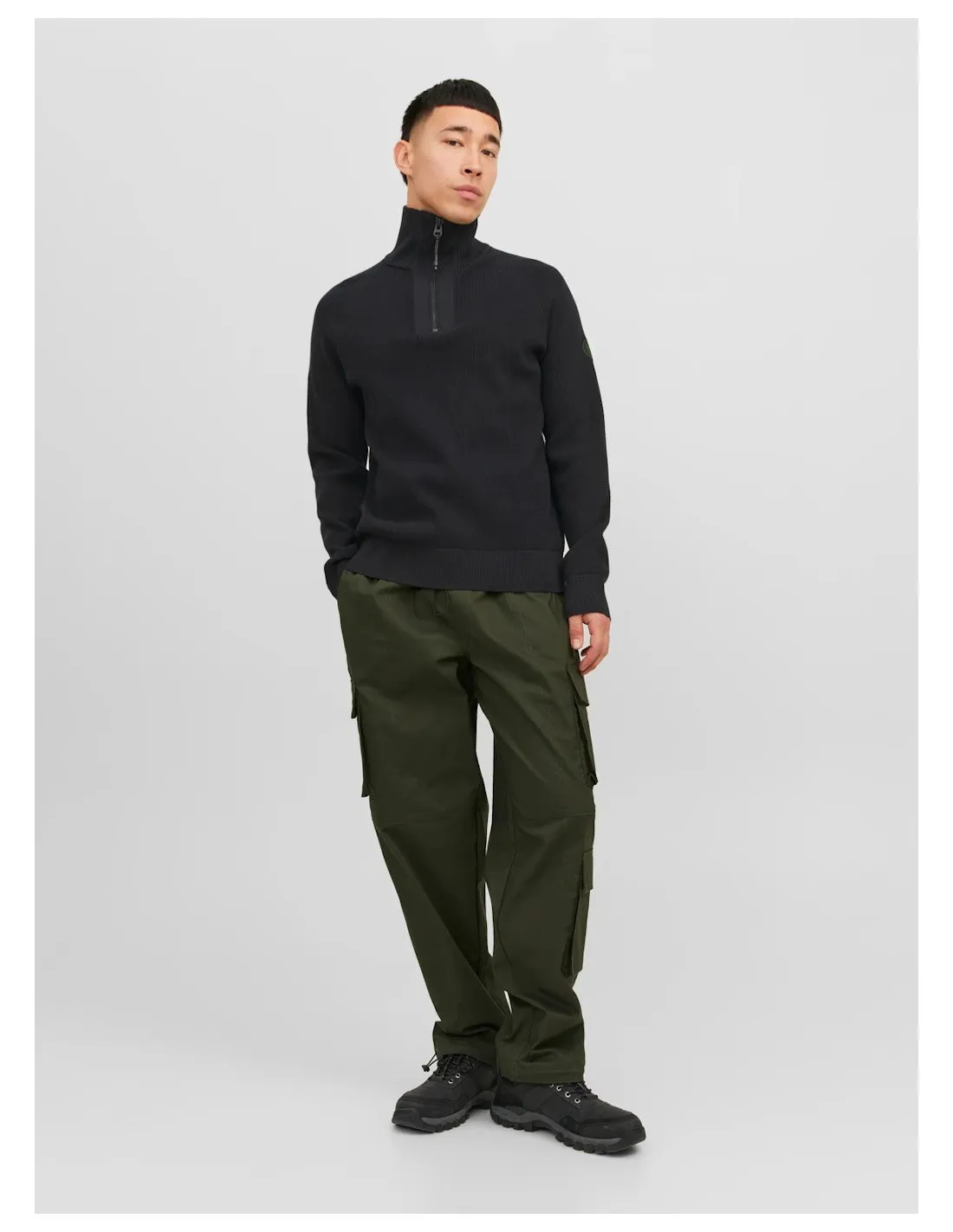 JACK & JONES MAGLIA UOMO,JCOFILO KNIT HALF ZIP SN
