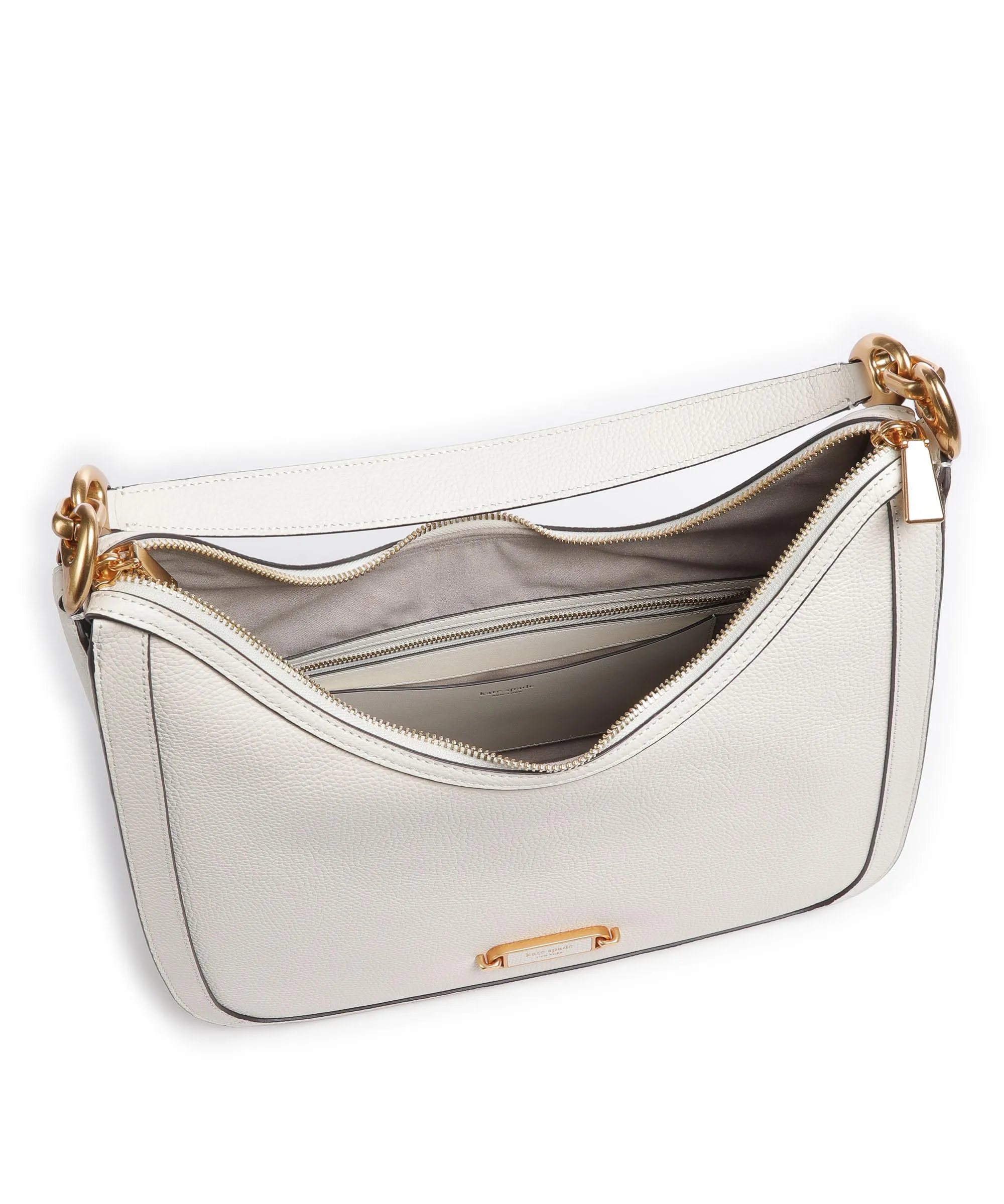  Kate Spade New York Gramercy Borsa hobo pelle granulata bianco  