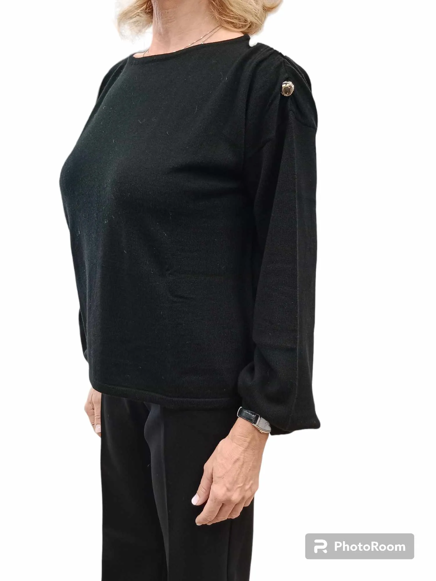 LIU JO MILANO Maglia donna manica lunga collo barchetta con bottoni MAGLIA CHIUSA CF3327