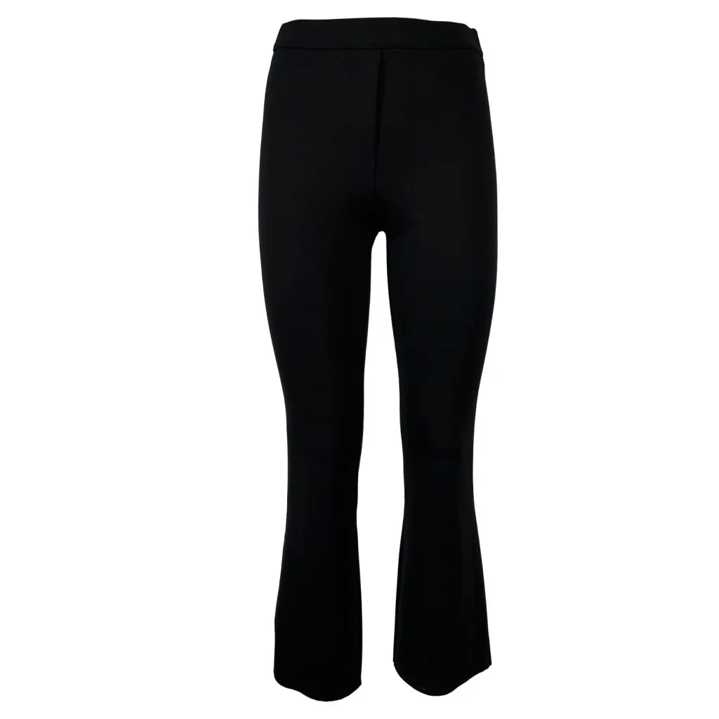 LIVIANA CONTI pantalone donna nero punto Milano trombetta L3WI36 MADE IN ITALY