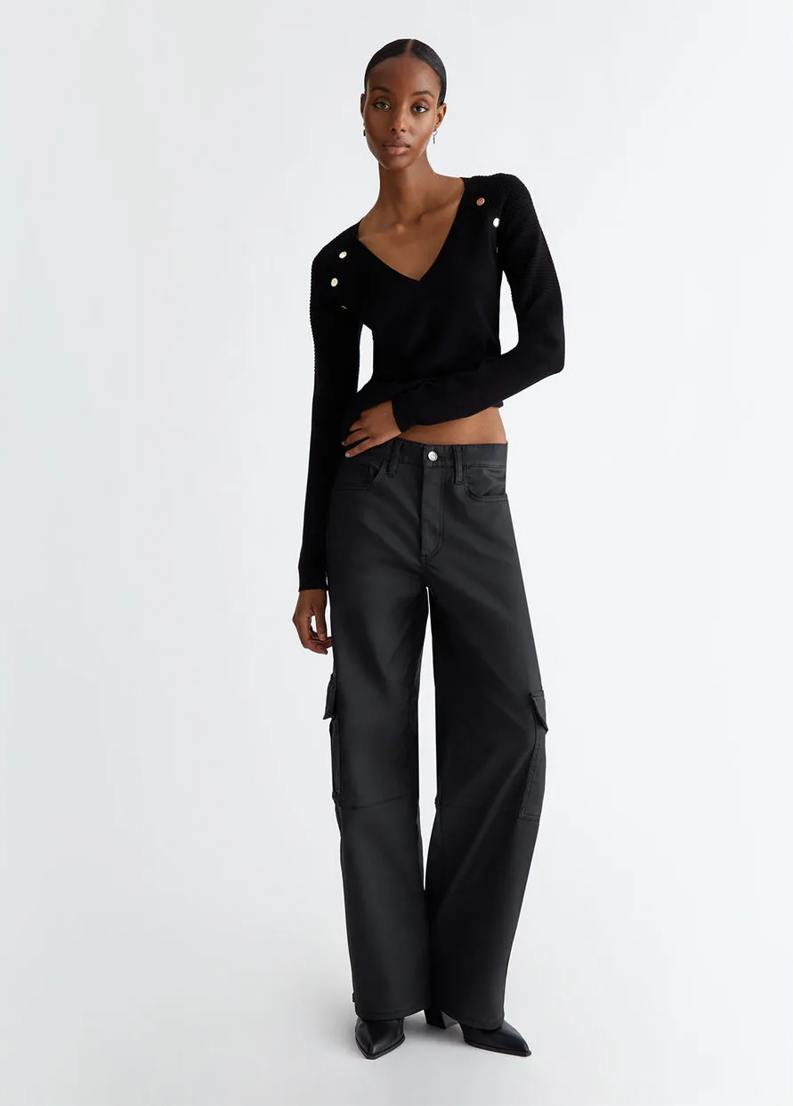 Maglia Bottoni Nero Liu Jo