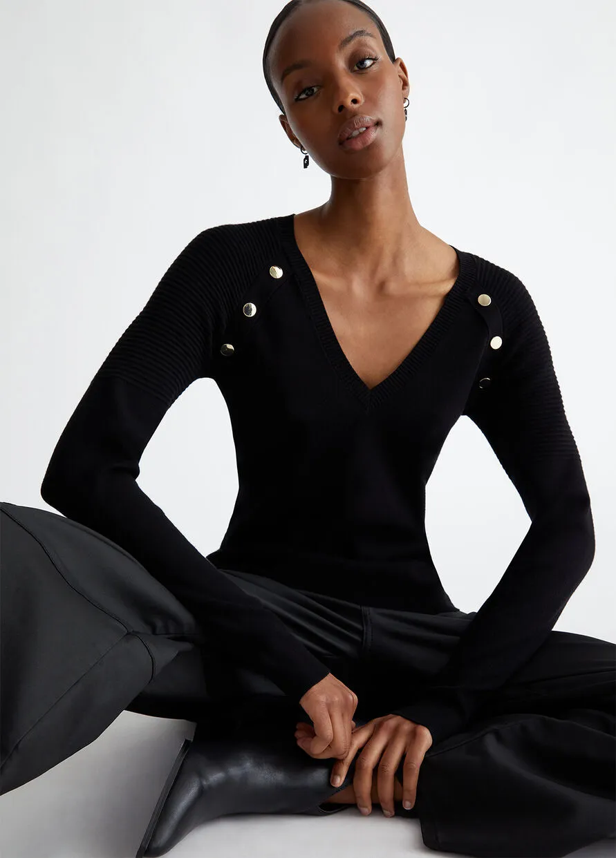 Maglia Bottoni Nero Liu Jo