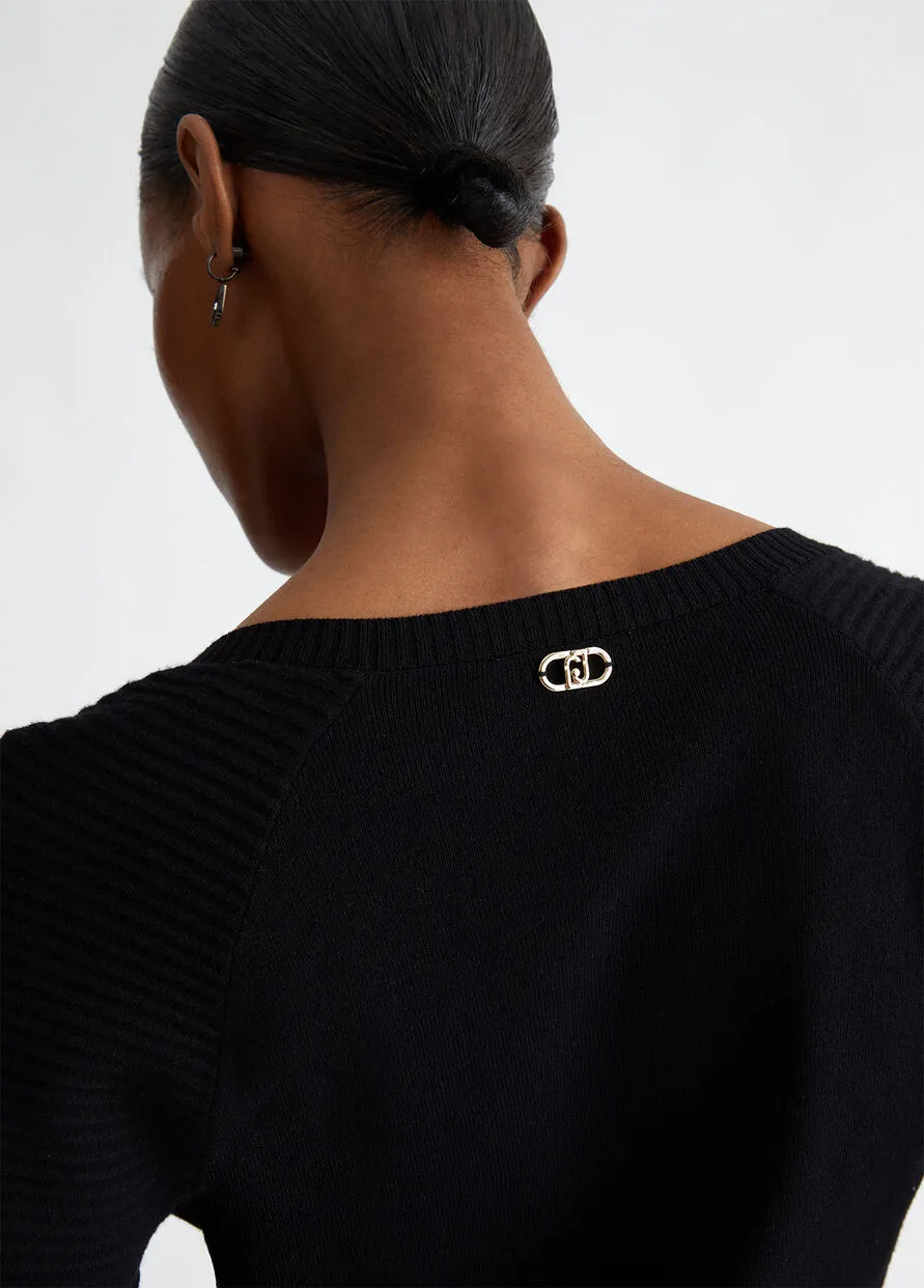 Maglia Bottoni Nero Liu Jo
