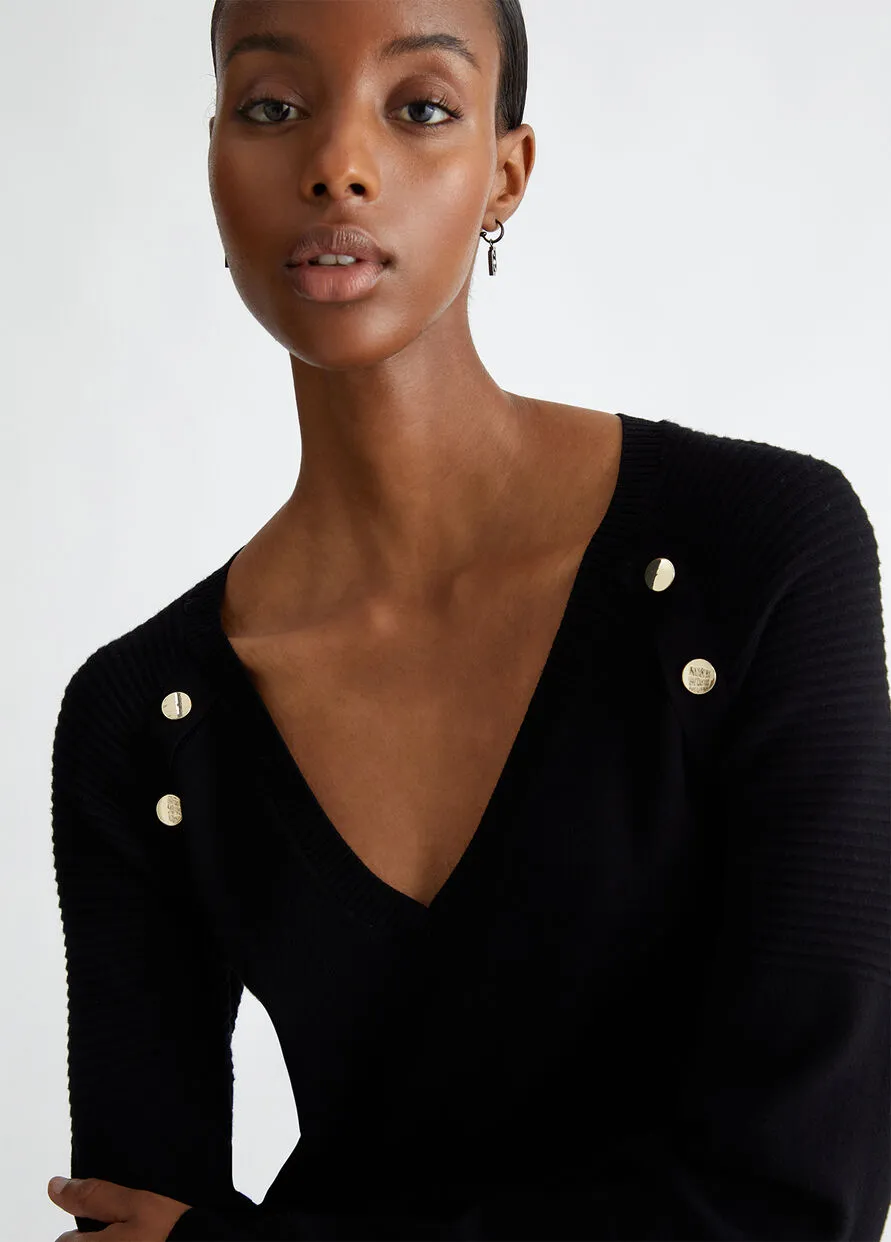 Maglia Bottoni Nero Liu Jo