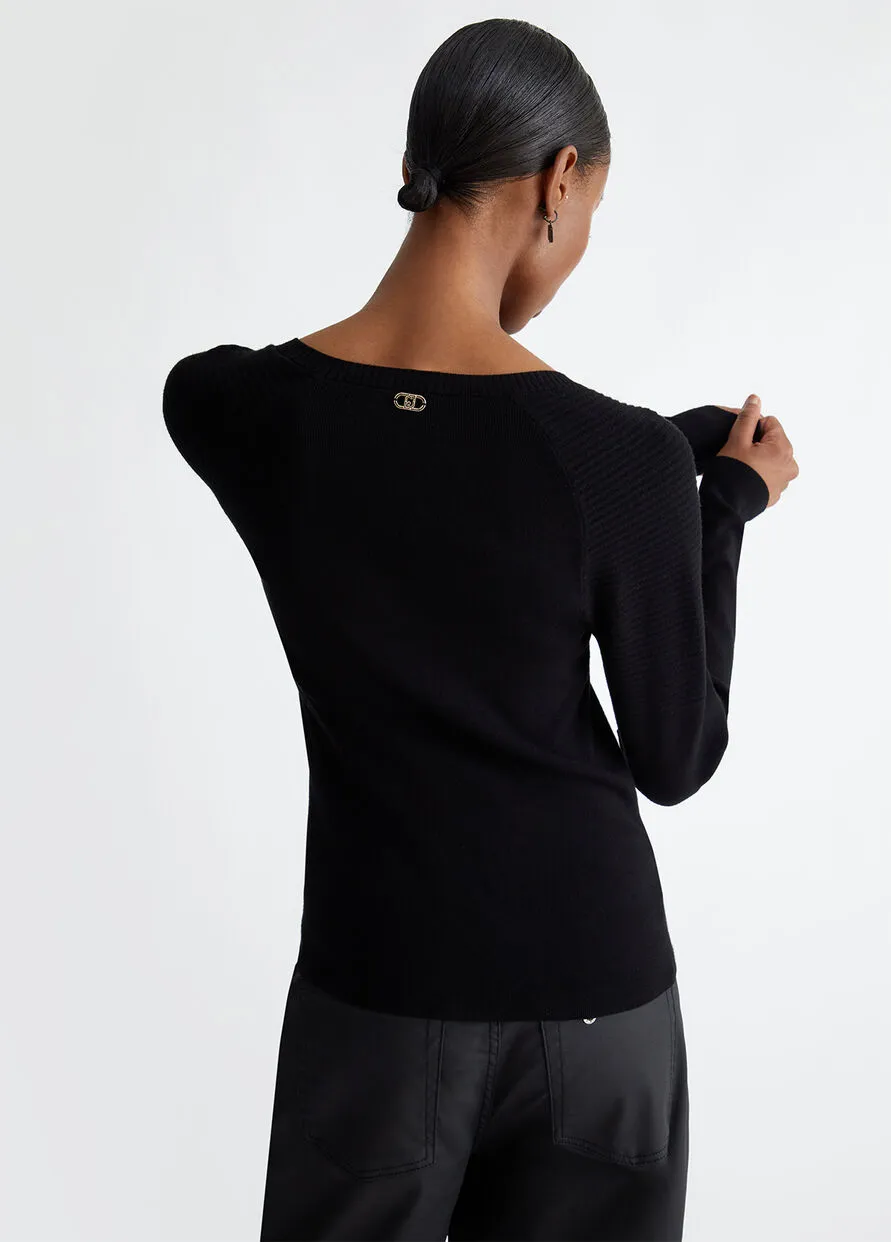 Maglia Bottoni Nero Liu Jo