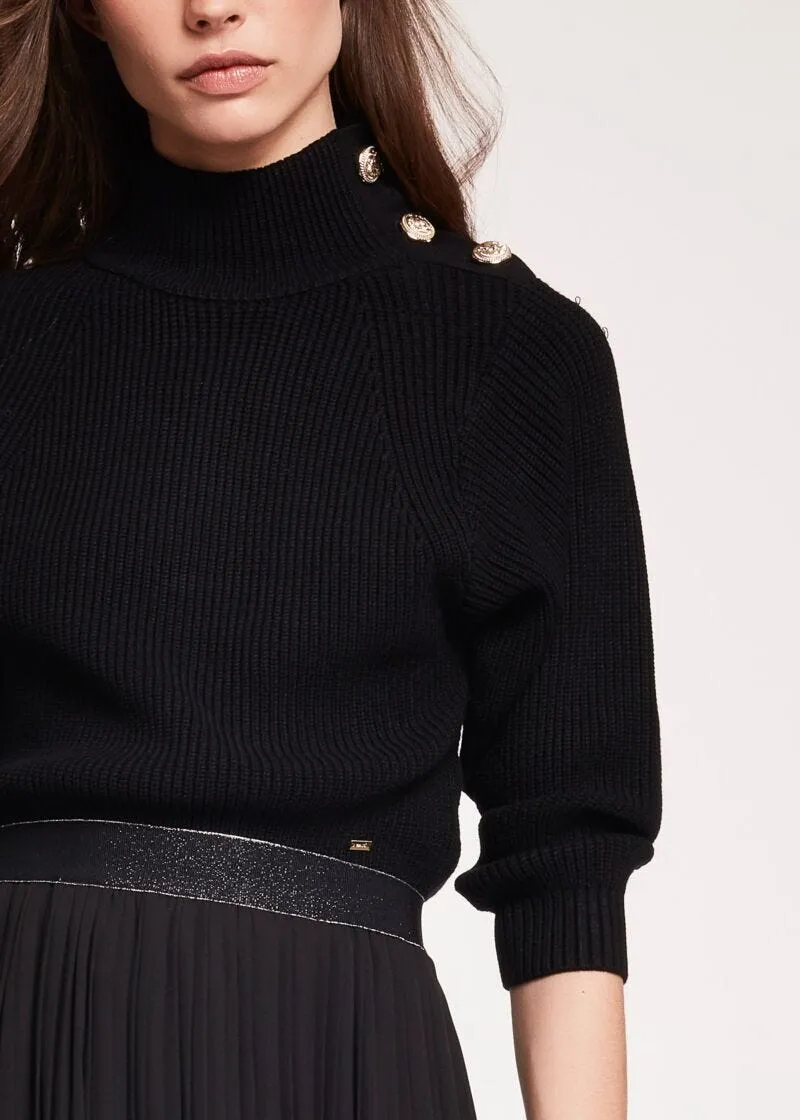 Maglia con bottoni gioiello