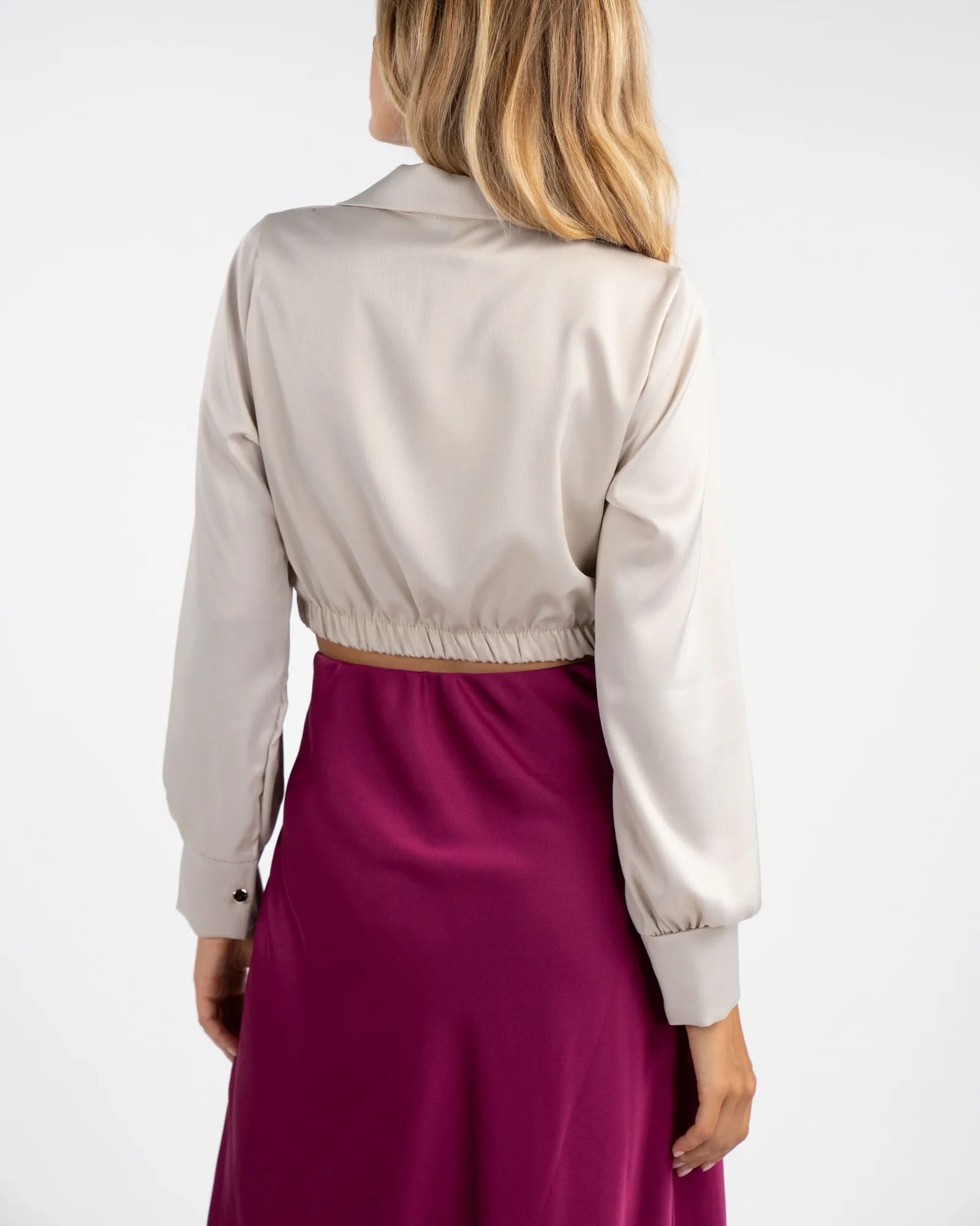 Maglia con nodo - BEIGE