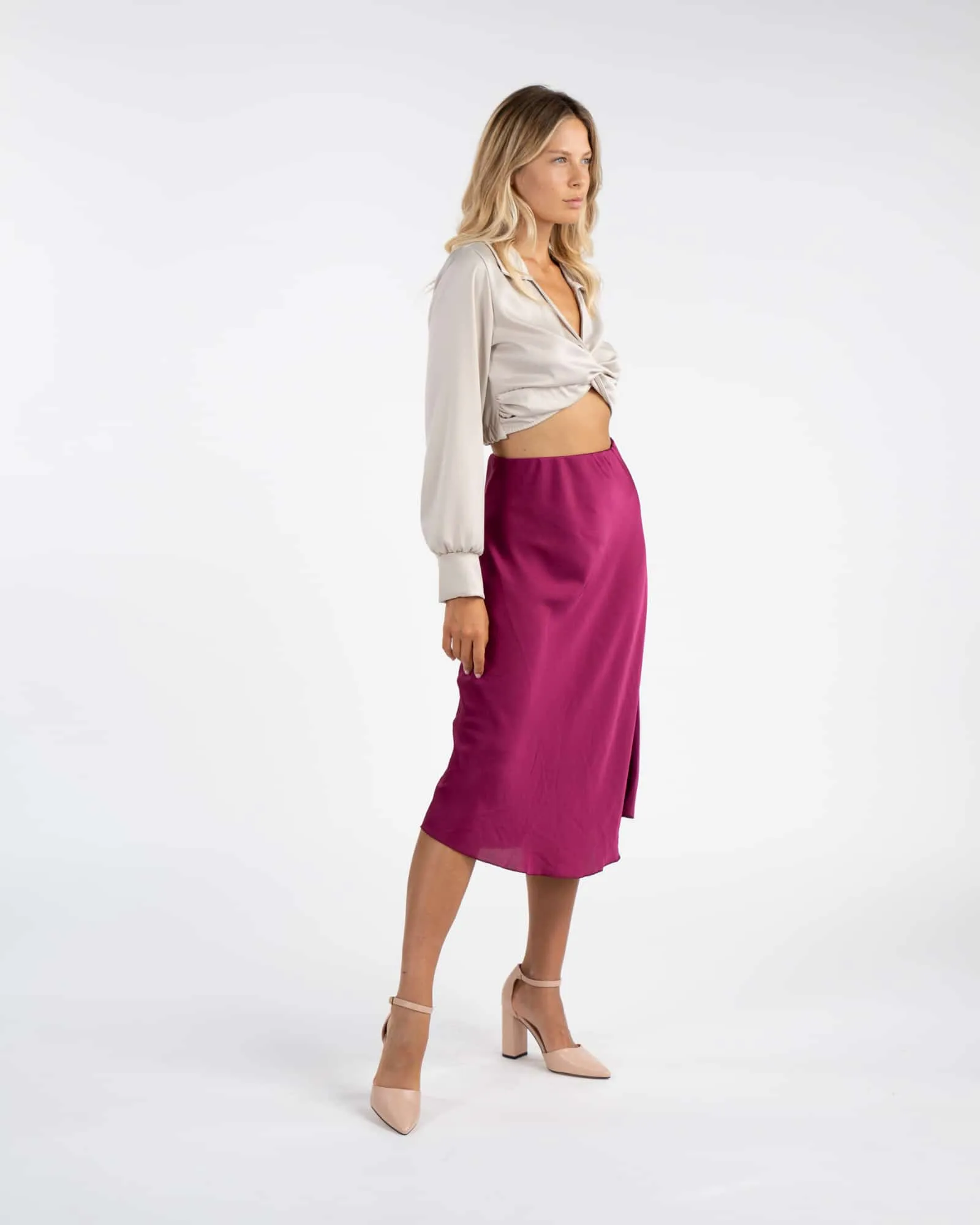 Maglia con nodo - BEIGE