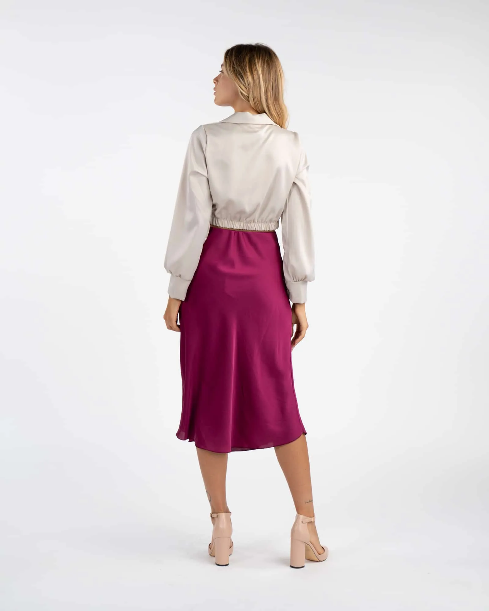 Maglia con nodo - BEIGE