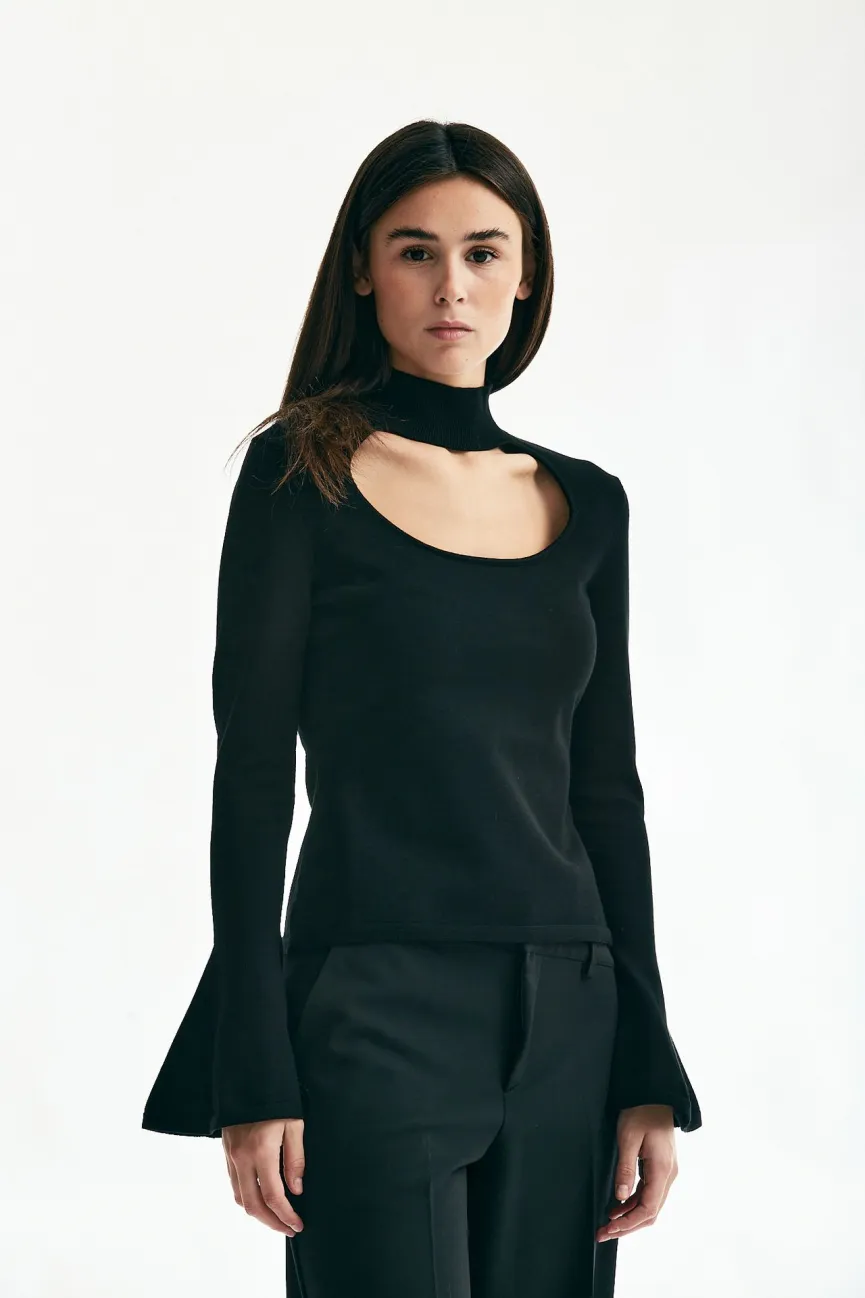 Maglia scollo tondo nero 