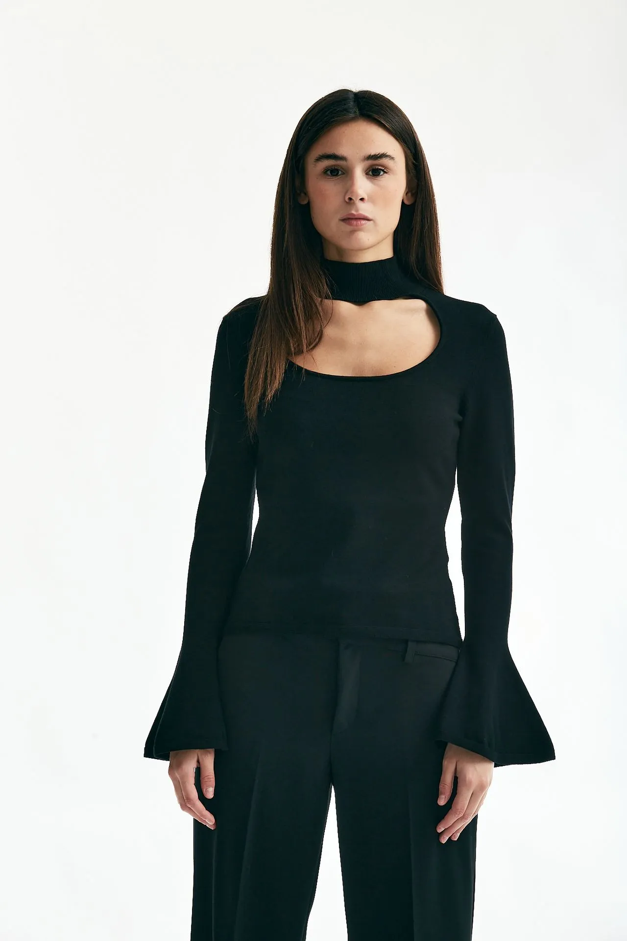 Maglia scollo tondo nero 