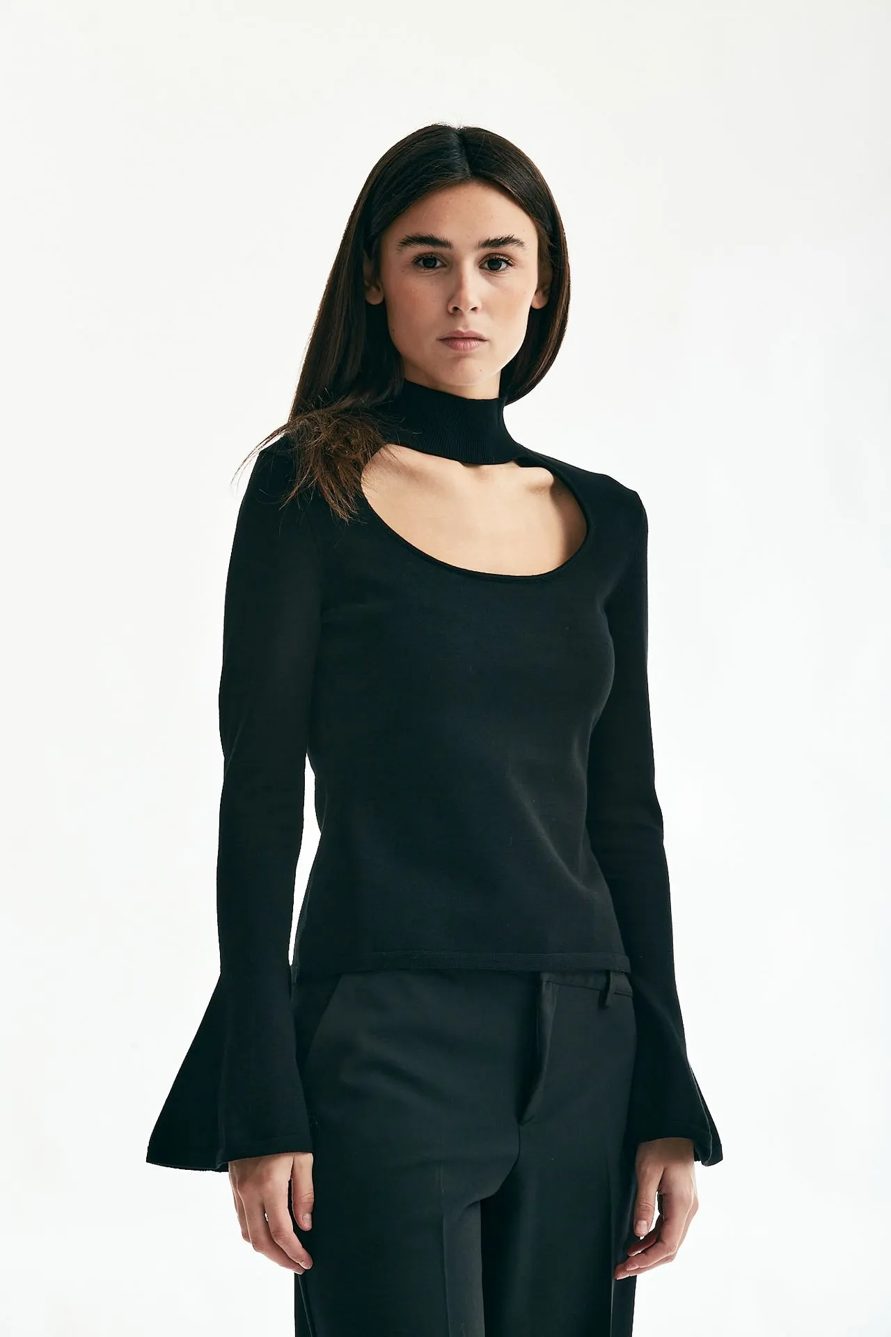Maglia scollo tondo nero 
