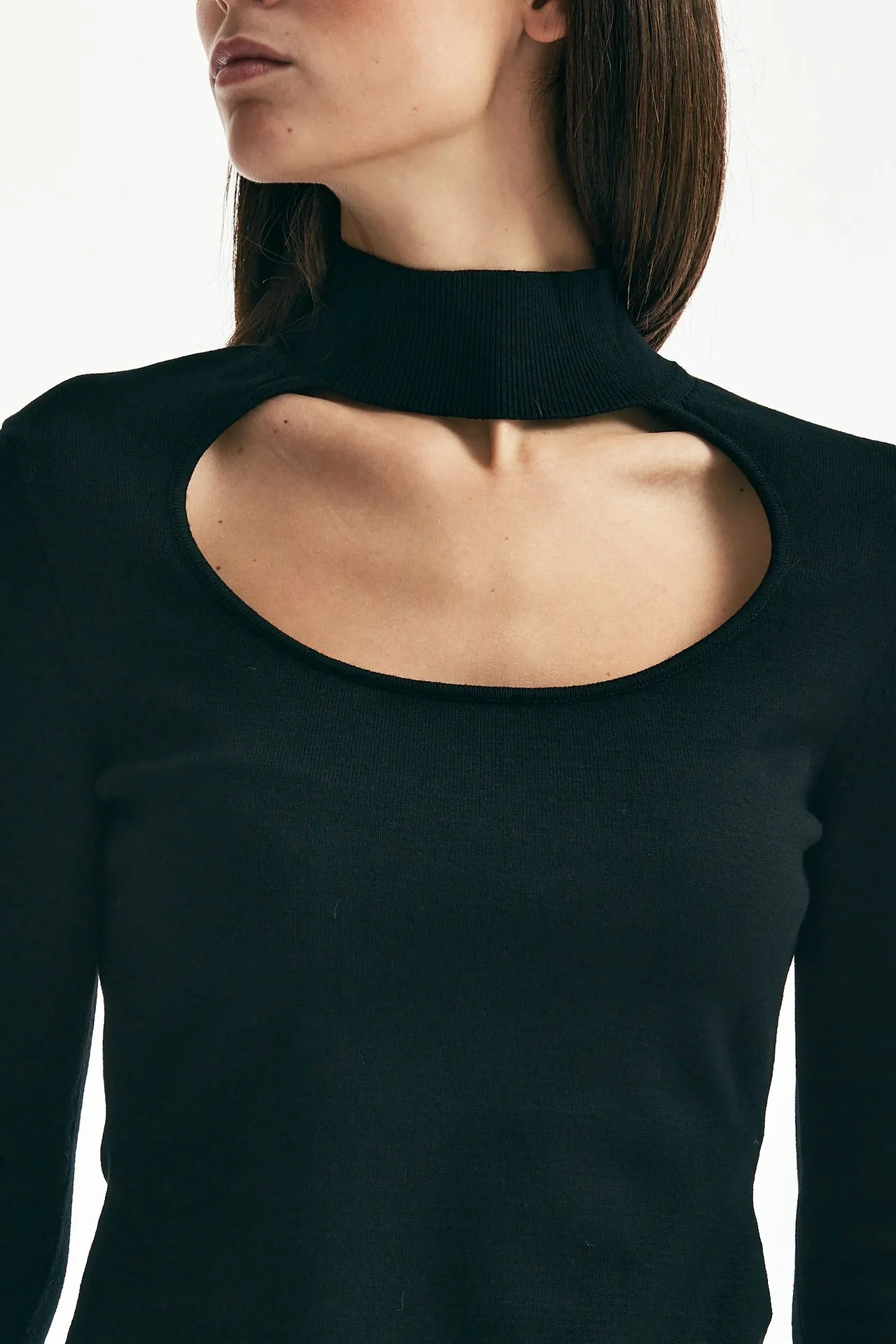 Maglia scollo tondo nero 