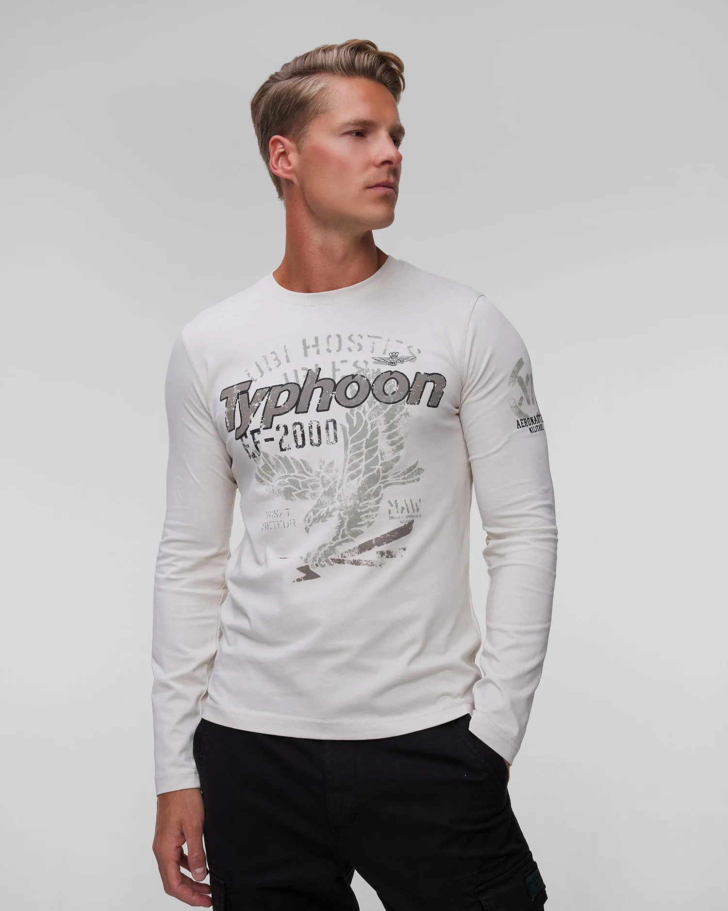 Maglietta a maniche lunghe da uomo Aeronautica Militare 242TS2324J641-73098