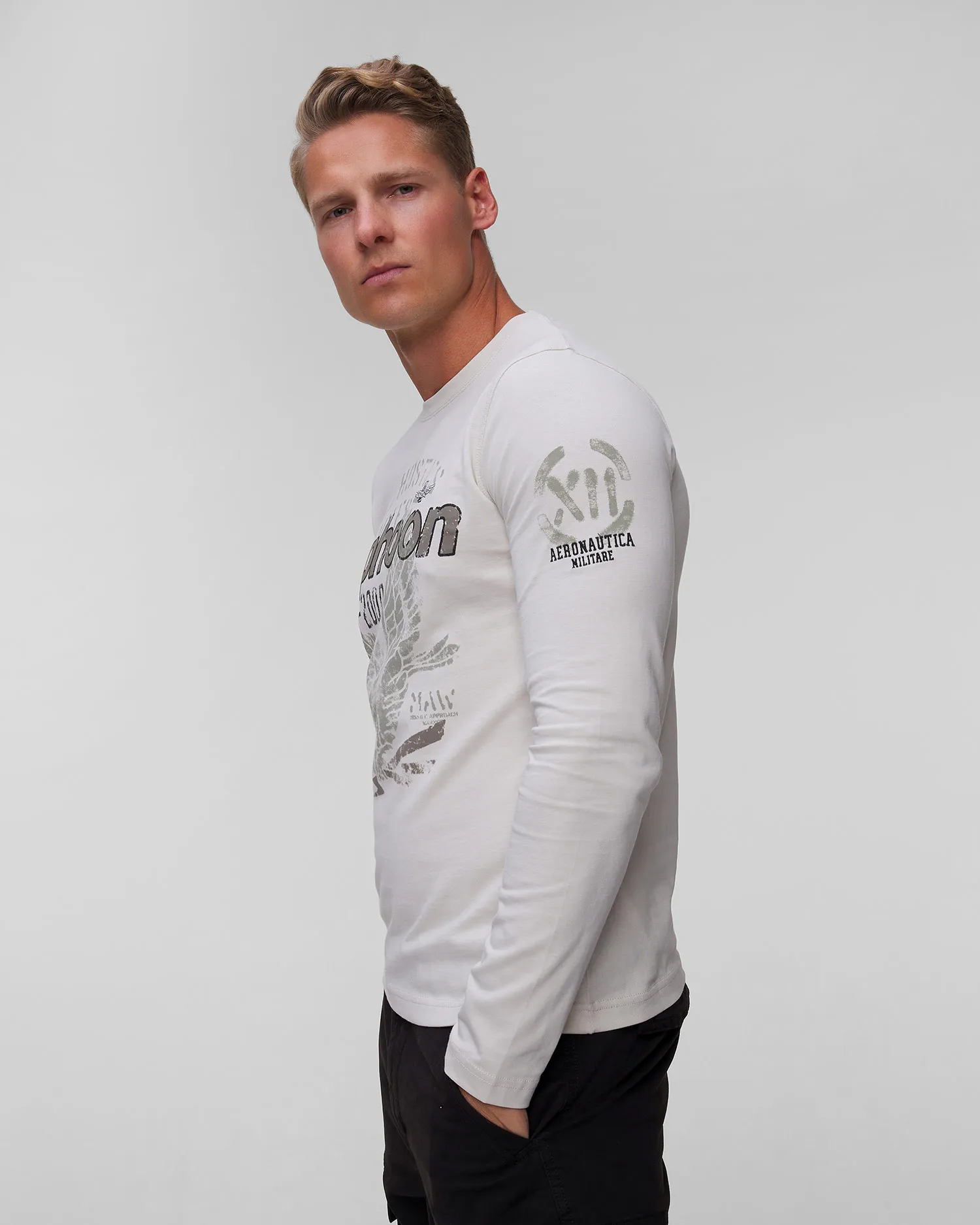 Maglietta a maniche lunghe da uomo Aeronautica Militare 242TS2324J641-73098
