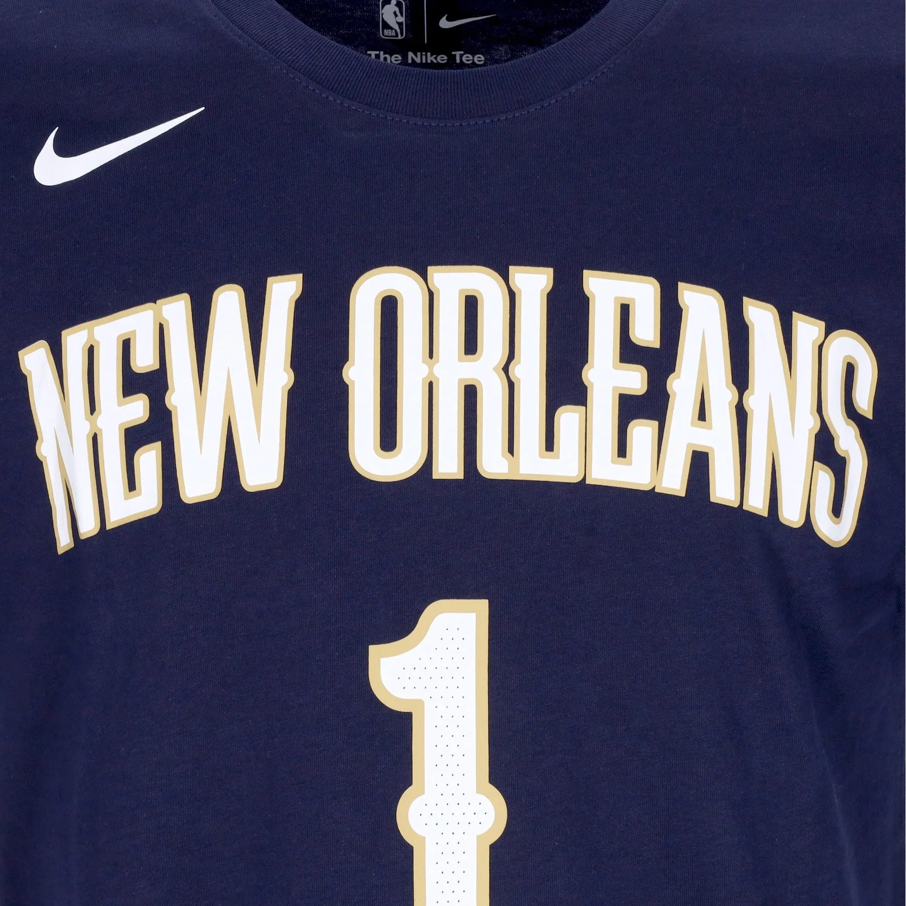 Maglietta Uomo Nba Essential Tee No 1 Zion Williamson Neopel College Navy