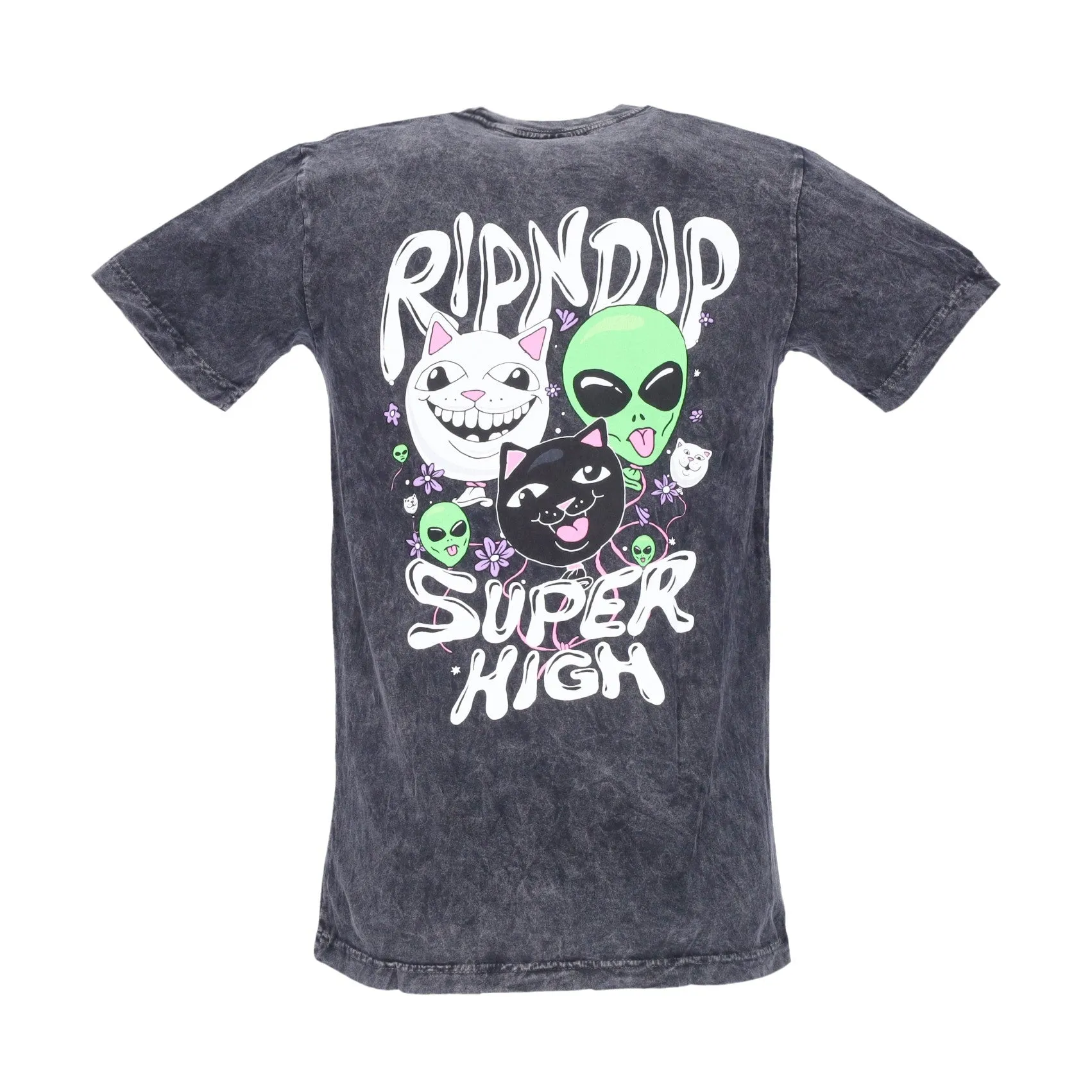 Maglietta Uomo Super High Tee Black Mineral Wash