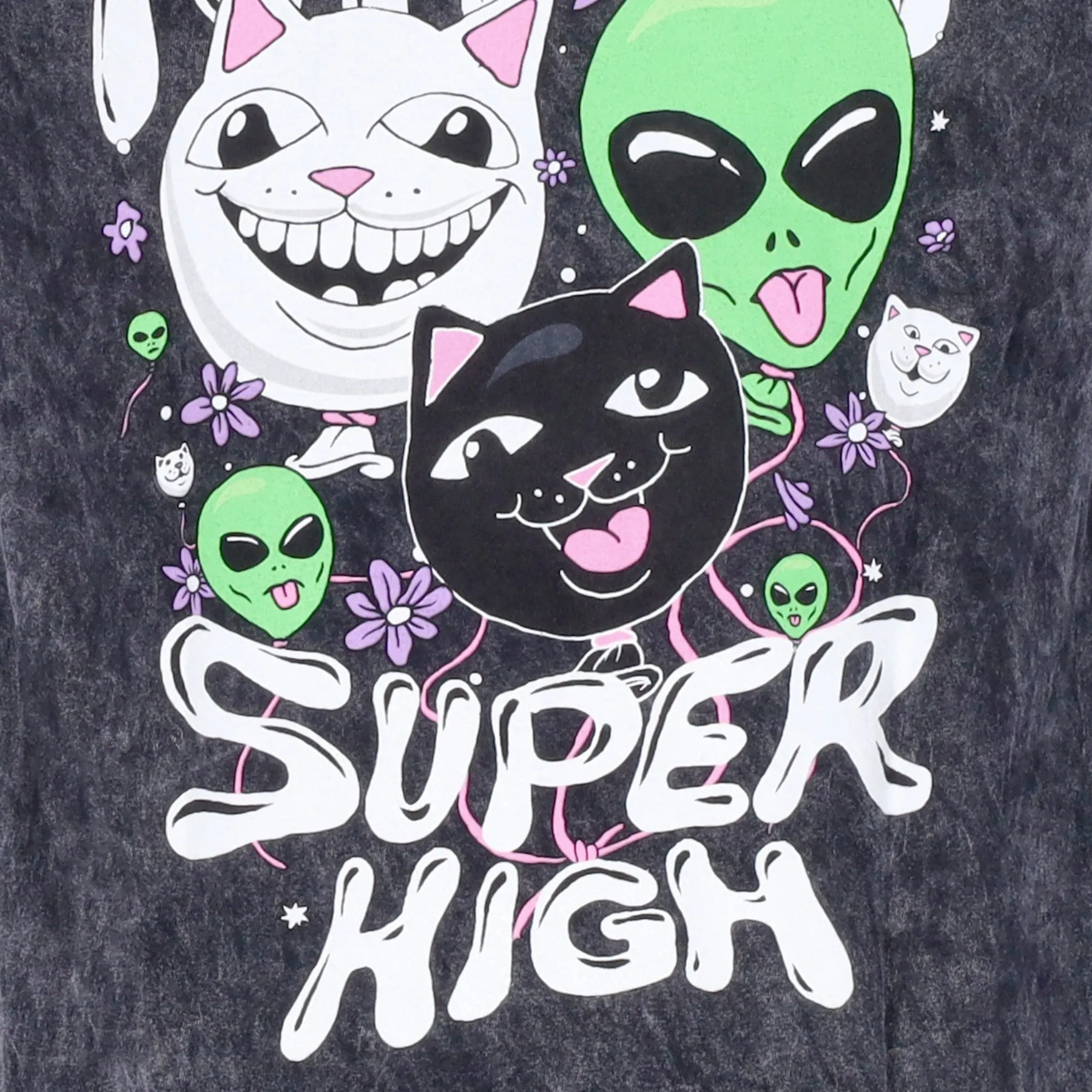 Maglietta Uomo Super High Tee Black Mineral Wash