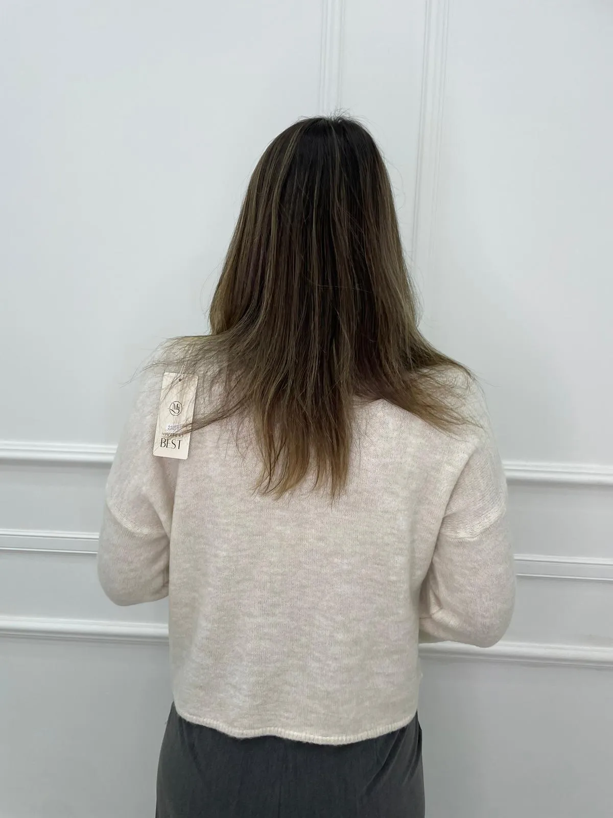 Maglione over con maniche a campana con spacchetto