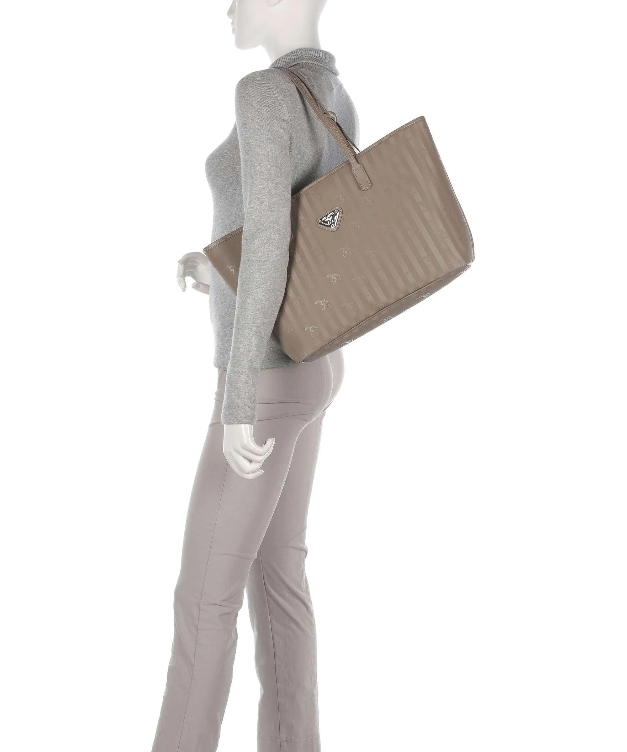  Maison Mollerus Vinerus Bern Borsa shopper tela taupe  