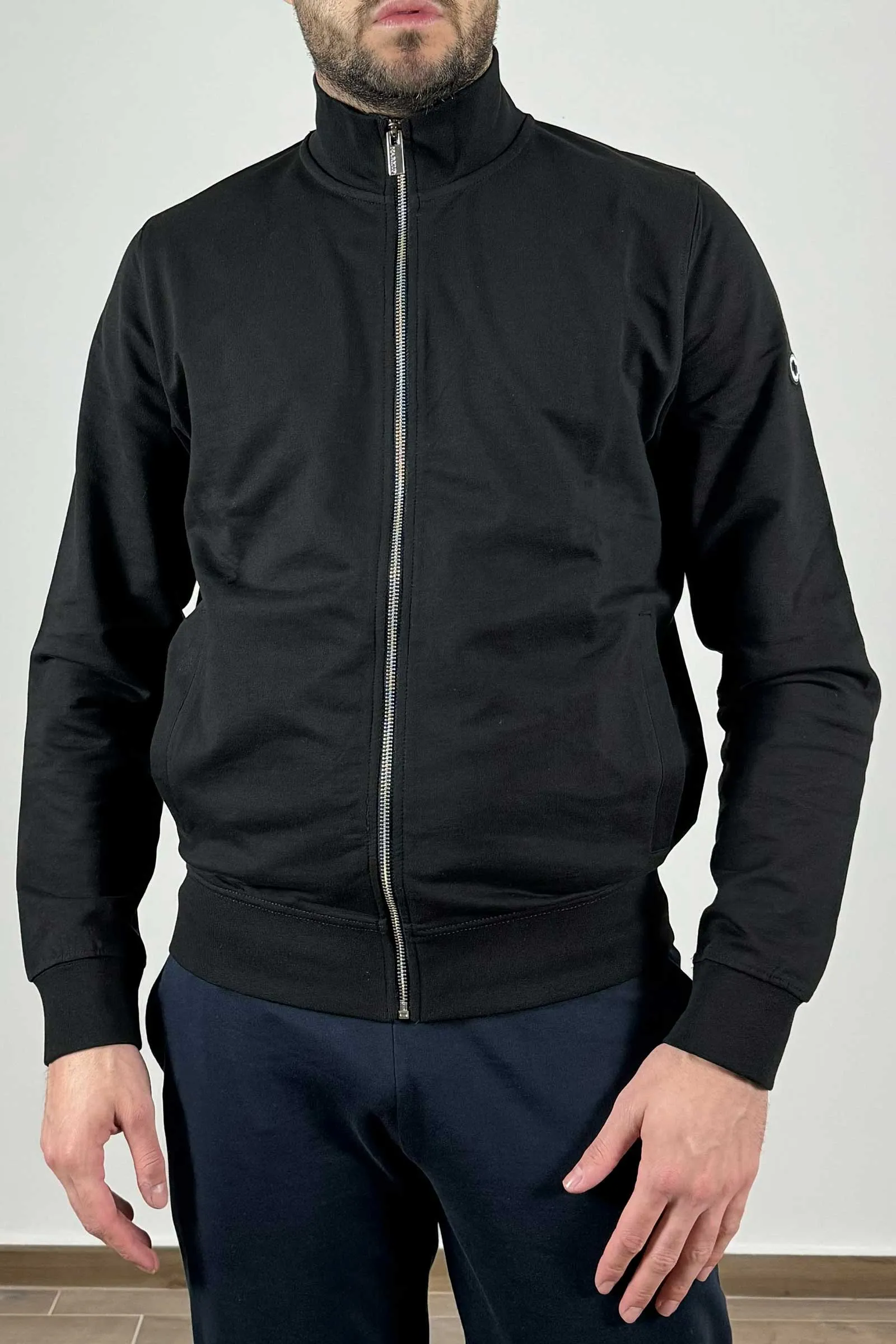 Markup Felpa con Zip Garzata MK12001 – Nero