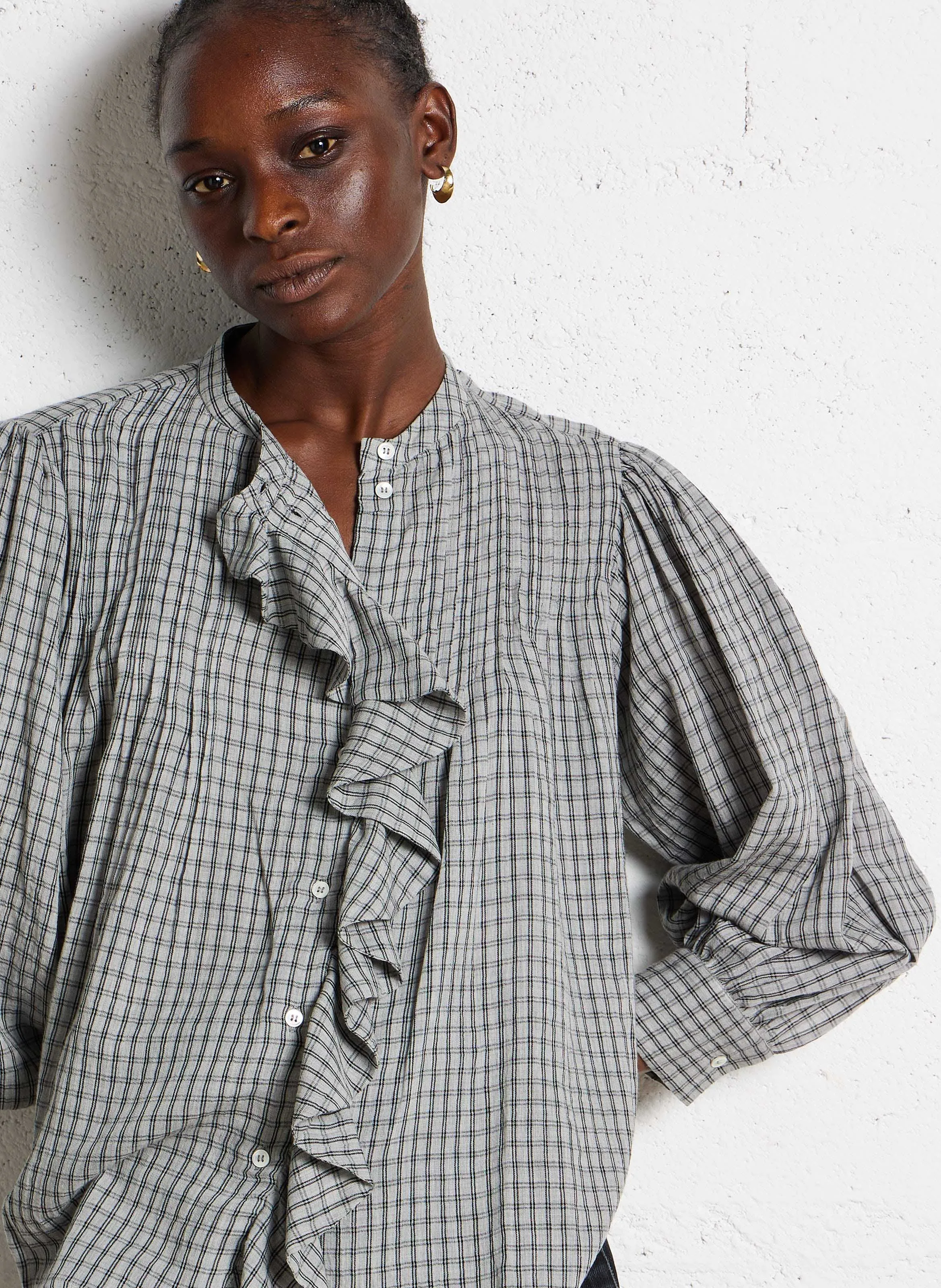  MASSCOB   JOIE - Camicia ampia scollo tondo in cotone | Multicolore