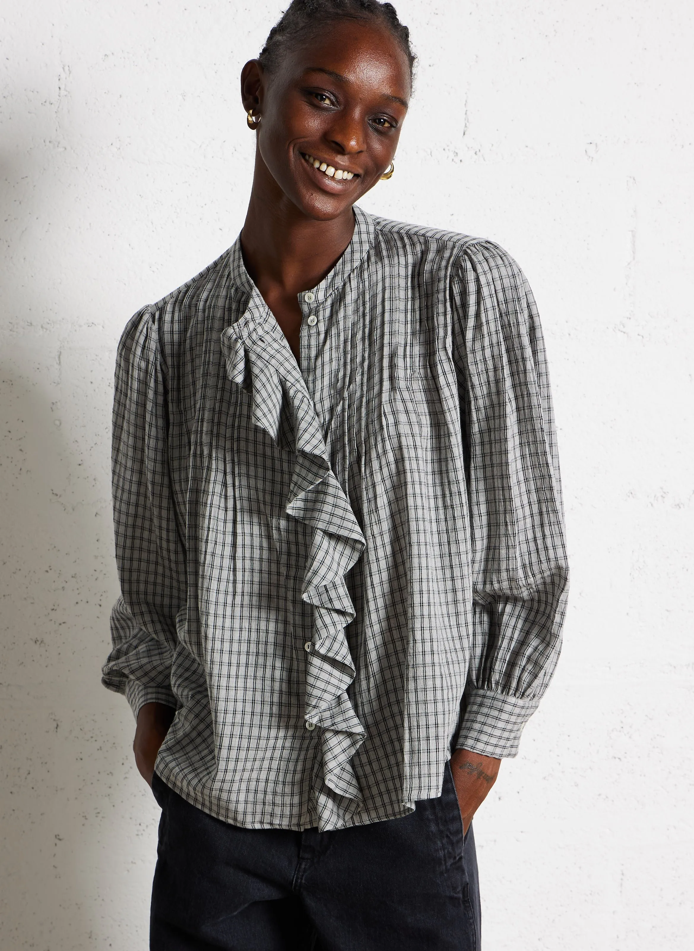  MASSCOB   JOIE - Camicia ampia scollo tondo in cotone | Multicolore
