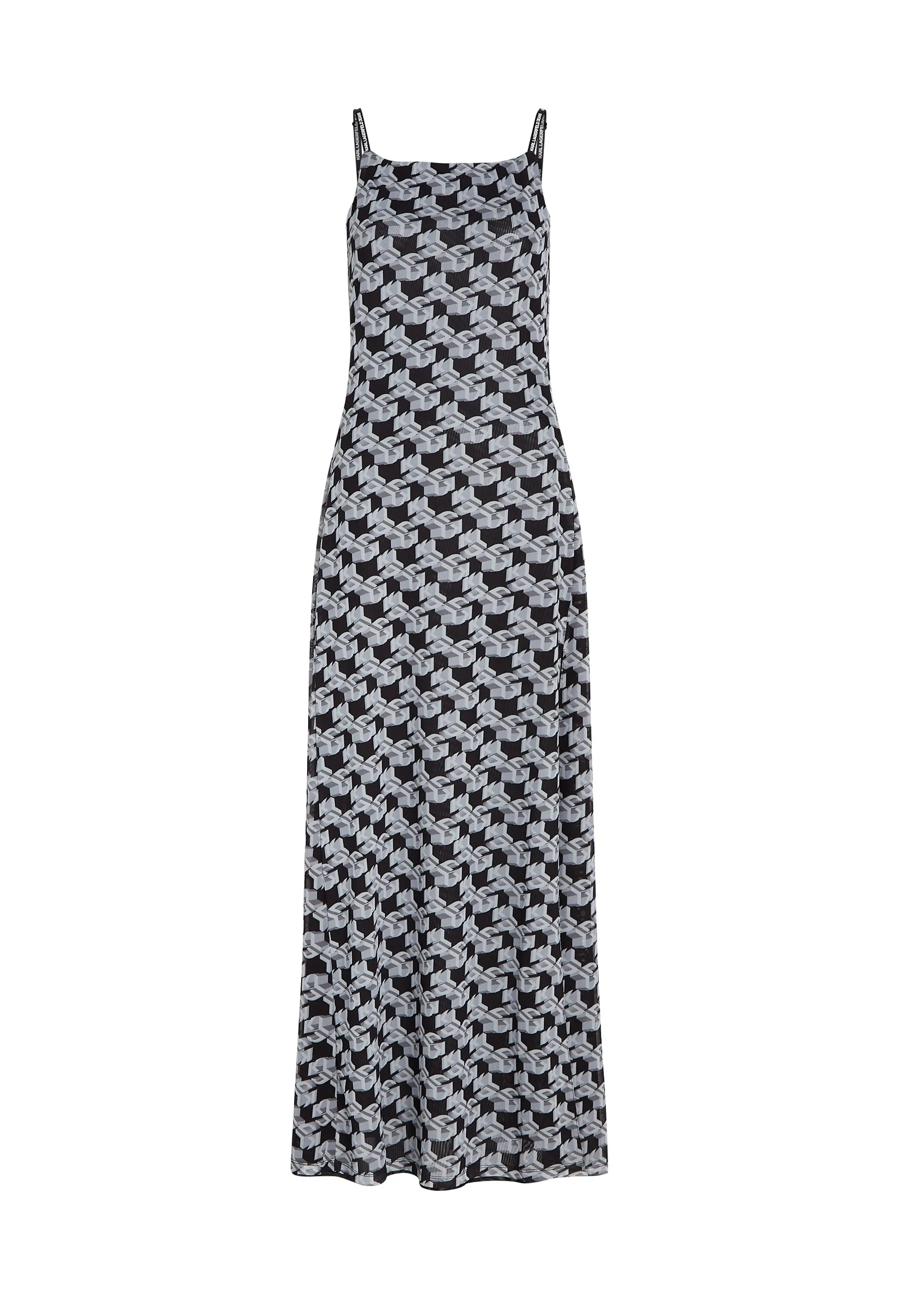 MAXI ALL-OVER PRINT MESH - Vestito lungo