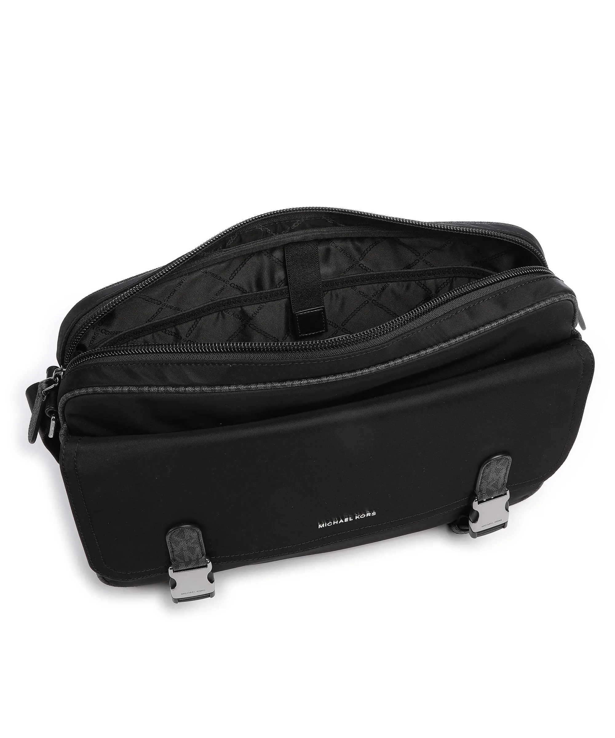  Michael Kors Borsa messenger 13″ nylon riciclato nero  