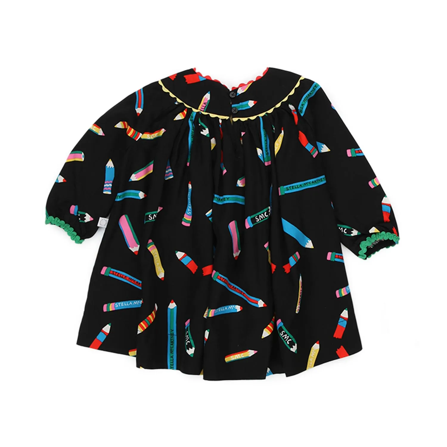 Mini Abito Nero E Multicolor Bimba