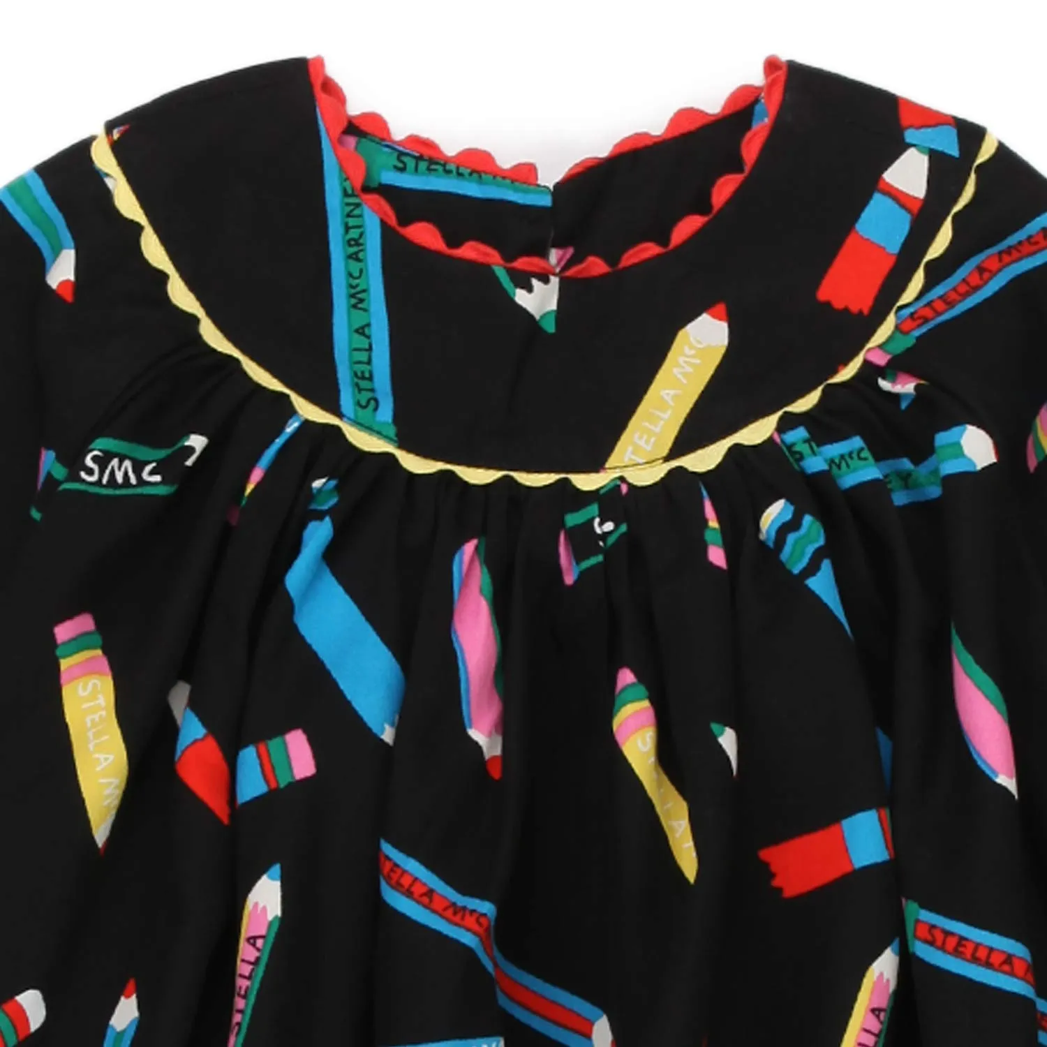 Mini Abito Nero E Multicolor Bimba