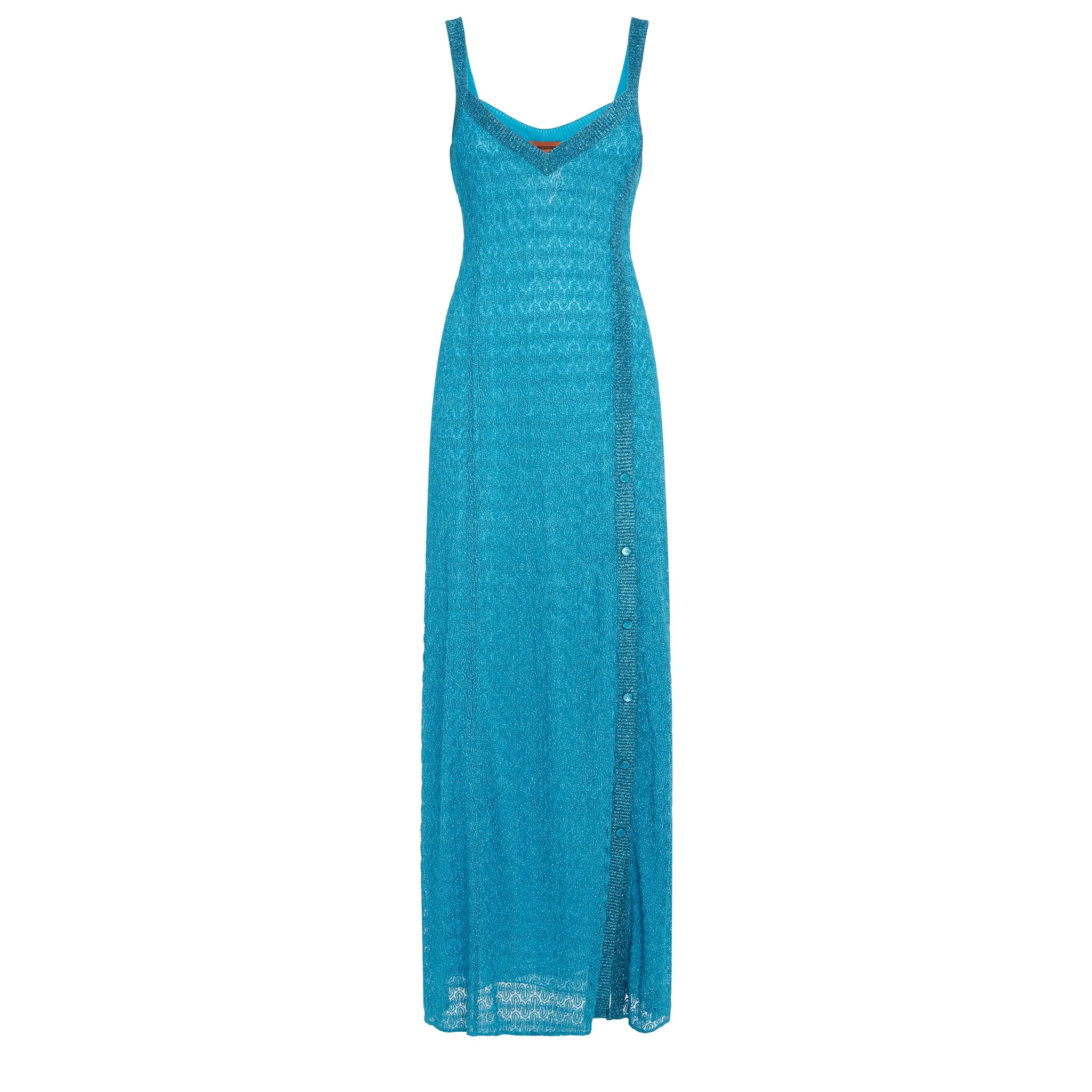 MISSONI  Abito lungo in maglia azzurro