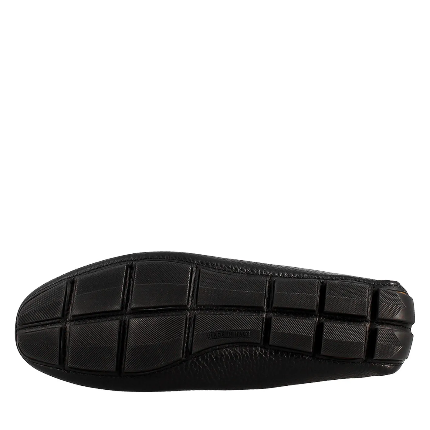 Mocassino tubolare con lacci da uomo in pelle color nero