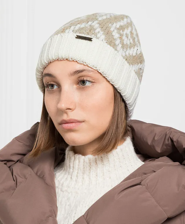 MooRER Cappello fantasia beige MASHAGEW