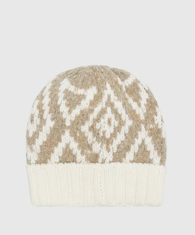 MooRER Cappello fantasia beige MASHAGEW