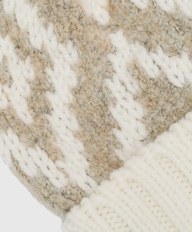 MooRER Cappello fantasia beige MASHAGEW