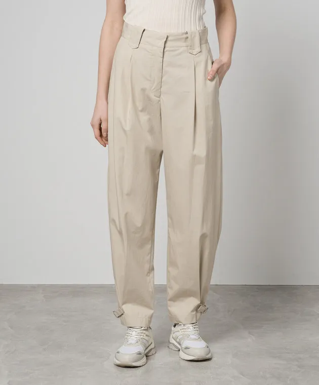 MooRER Pantaloni beige KARLY KARLYSFO