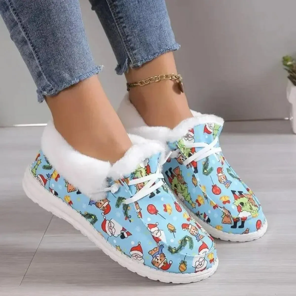 Nuovi stivaletti da donna casual invernali stivali da neve caldi e morbidi scarpe calde con fondo piatto da donna morbide e conf