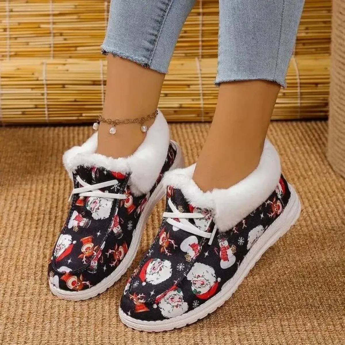 Nuovi stivaletti da donna casual invernali stivali da neve caldi e morbidi scarpe calde con fondo piatto da donna morbide e conf