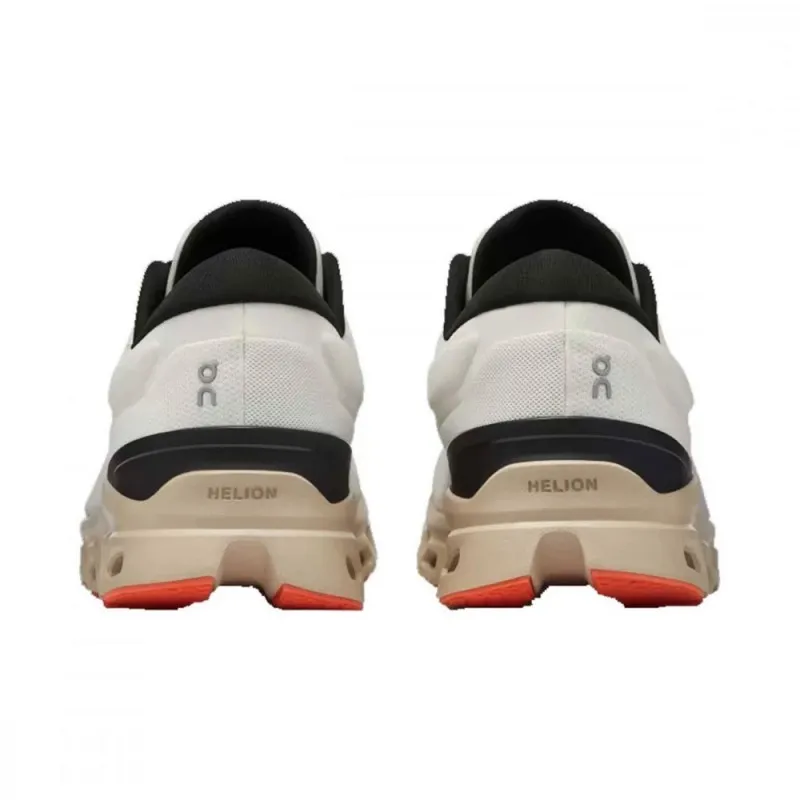 On Cloudstratus 3 Undyed Bianco Arancio - Scarpe Running Uomo