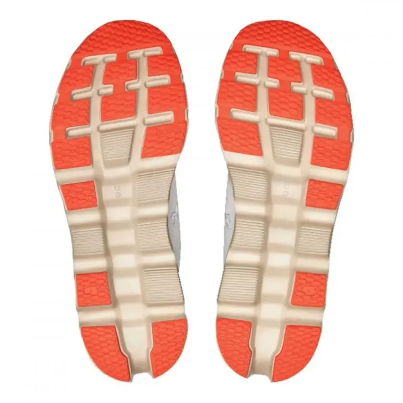On Cloudstratus 3 Undyed Bianco Arancio - Scarpe Running Uomo
