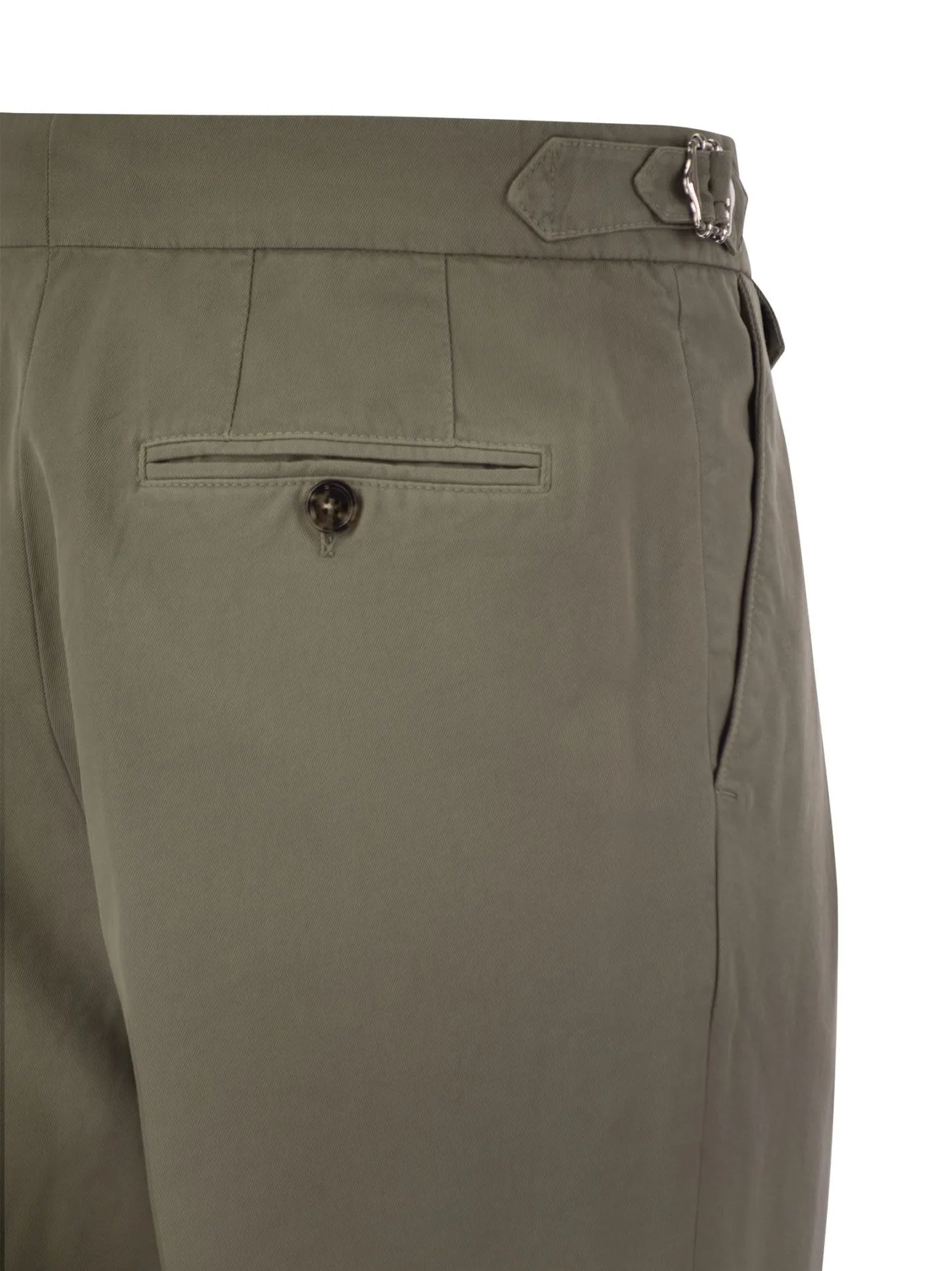 Pantalone in gabardina di cotone ritorto