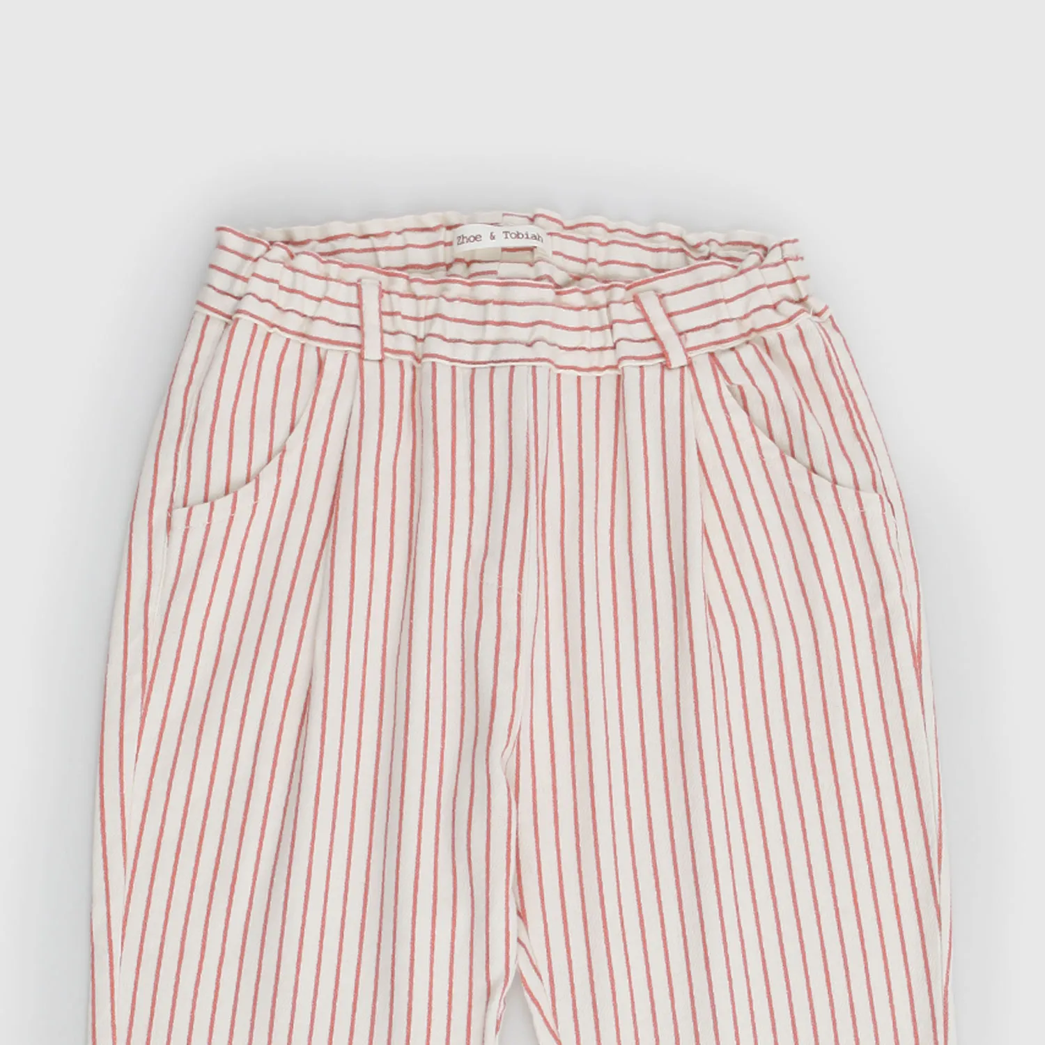 Pantalone Lungo Beige Righe Verticali Bambina