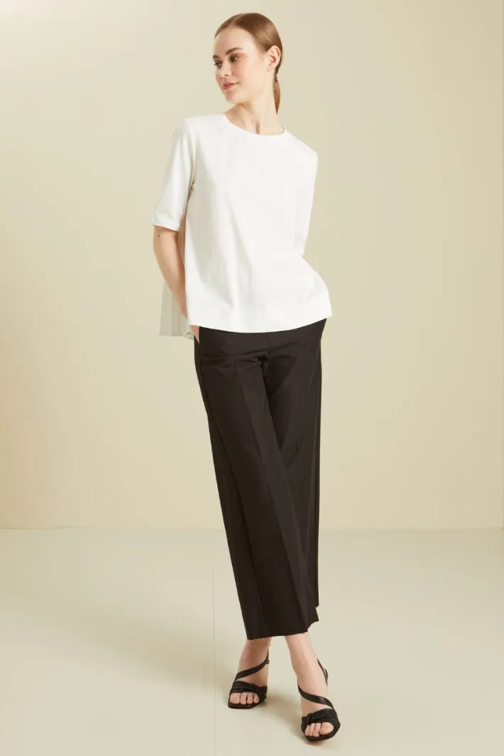 Pantaloni in cotone e viscosa