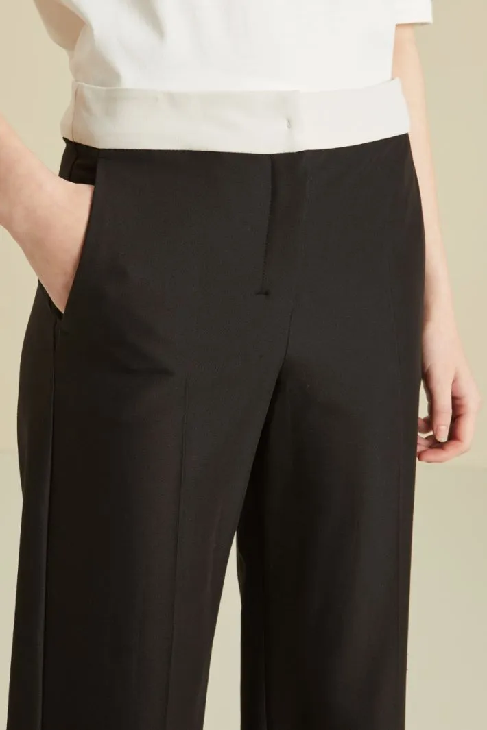 Pantaloni in cotone e viscosa