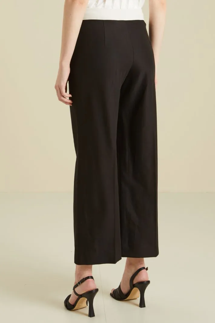 Pantaloni in cotone e viscosa