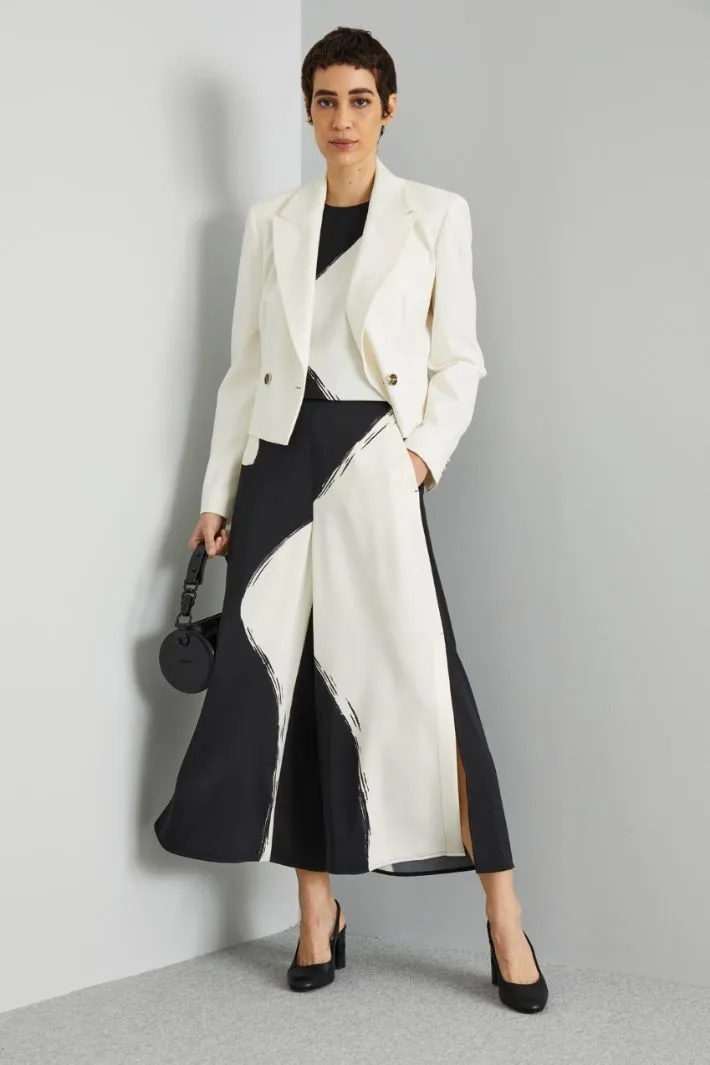 Pantaloni in enver satin lucido