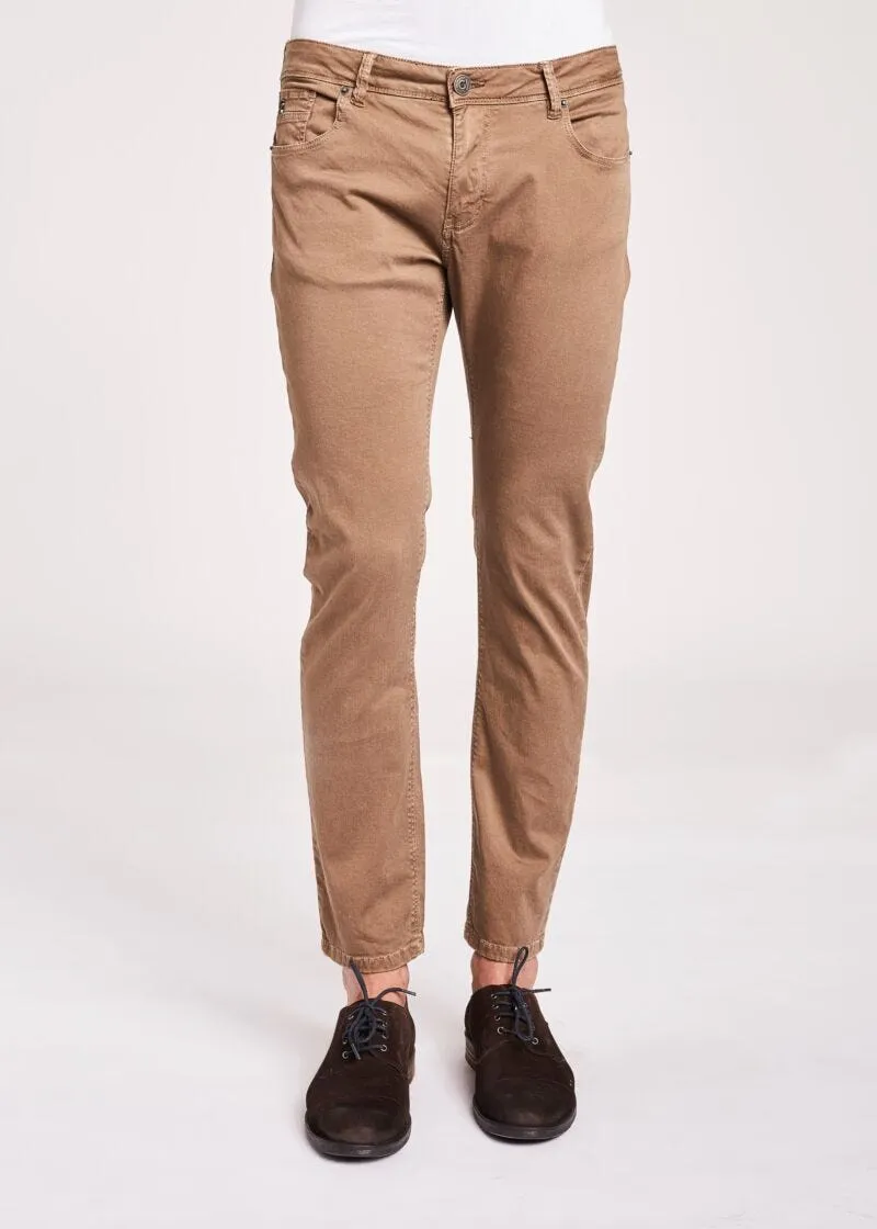 Pantaloni in gabardina di cotone